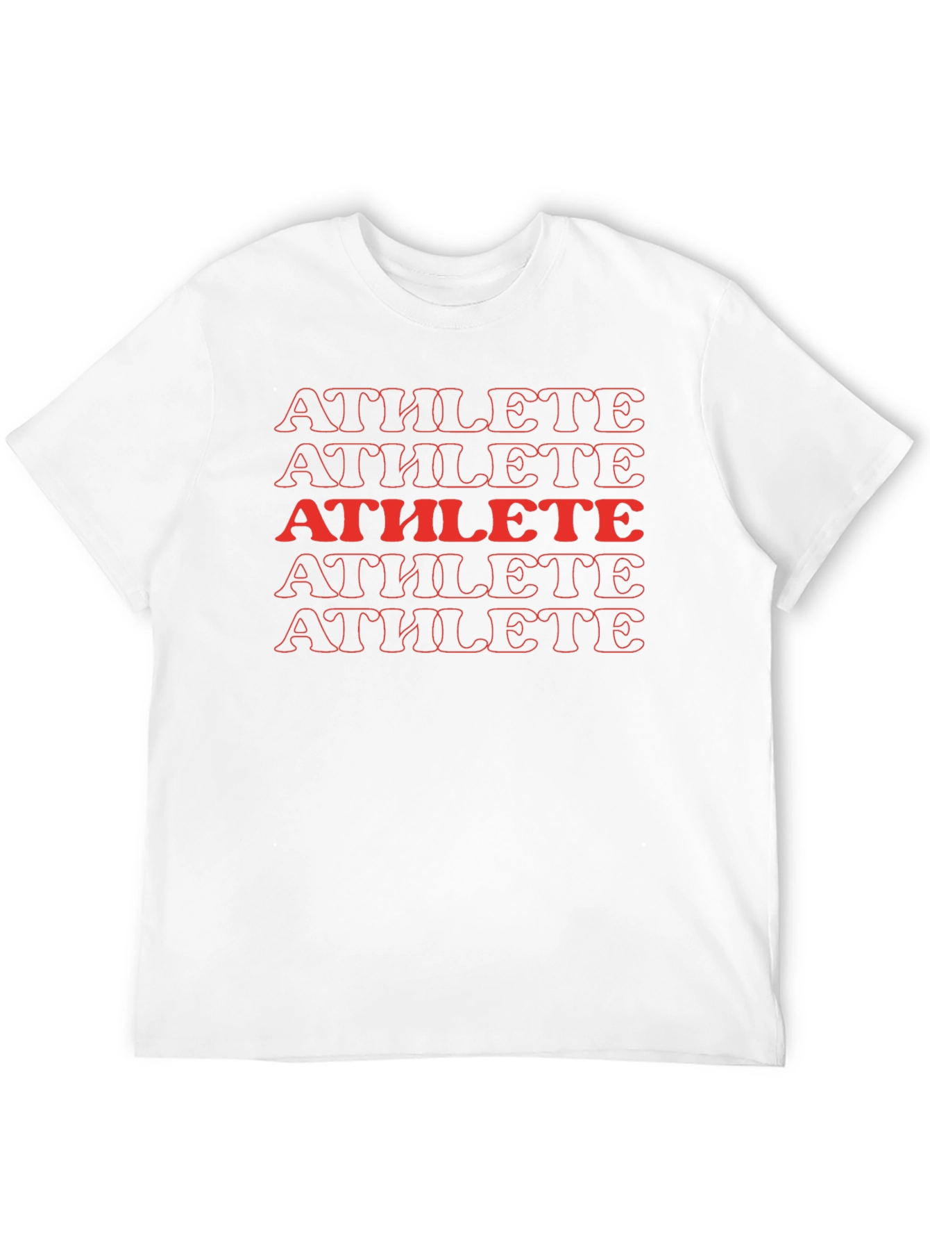 Athlete Graphic Print Crew Neck T-Shirt