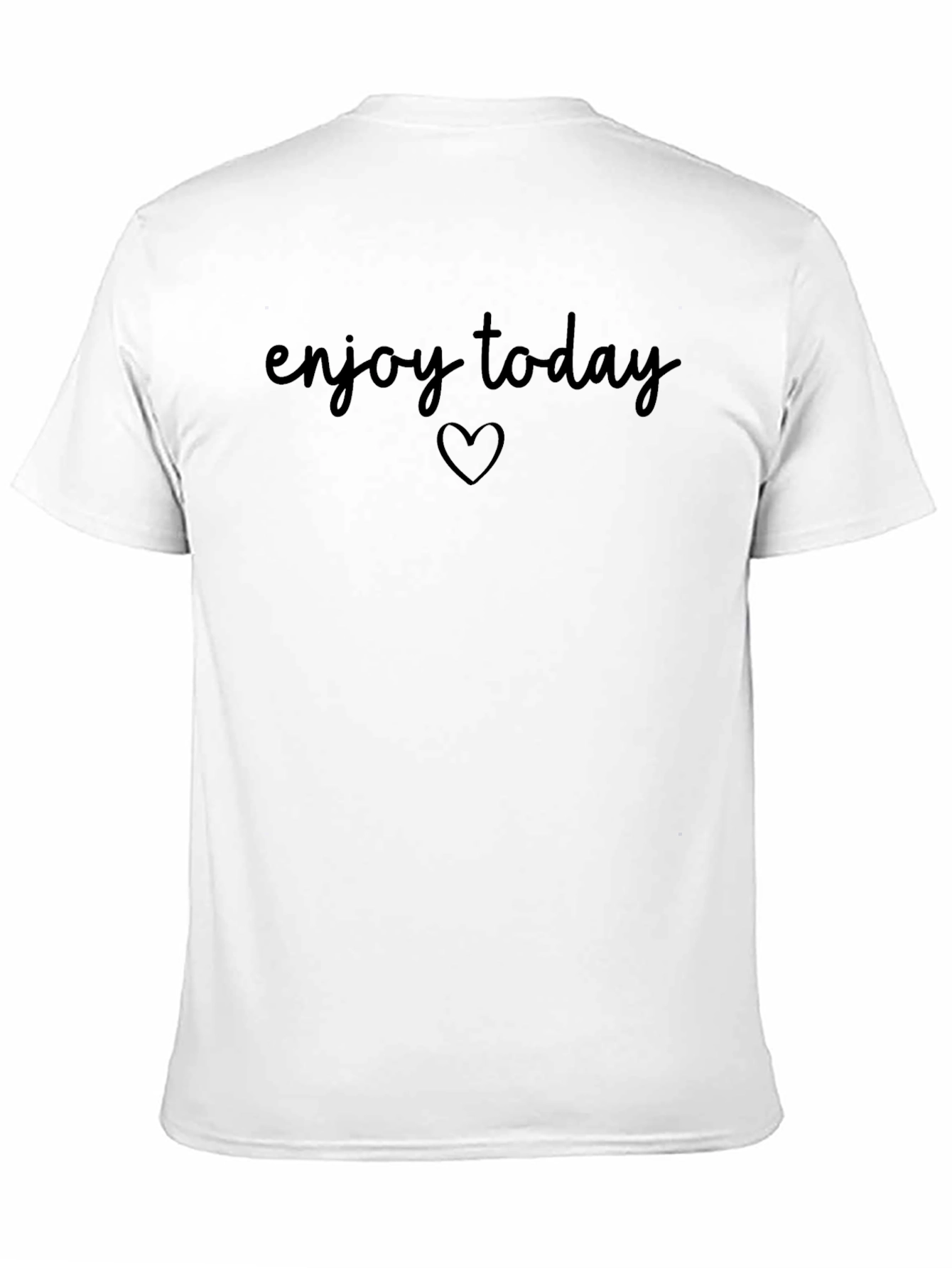 Enjoy Today Graphic Tee - Black Cotton Comfort