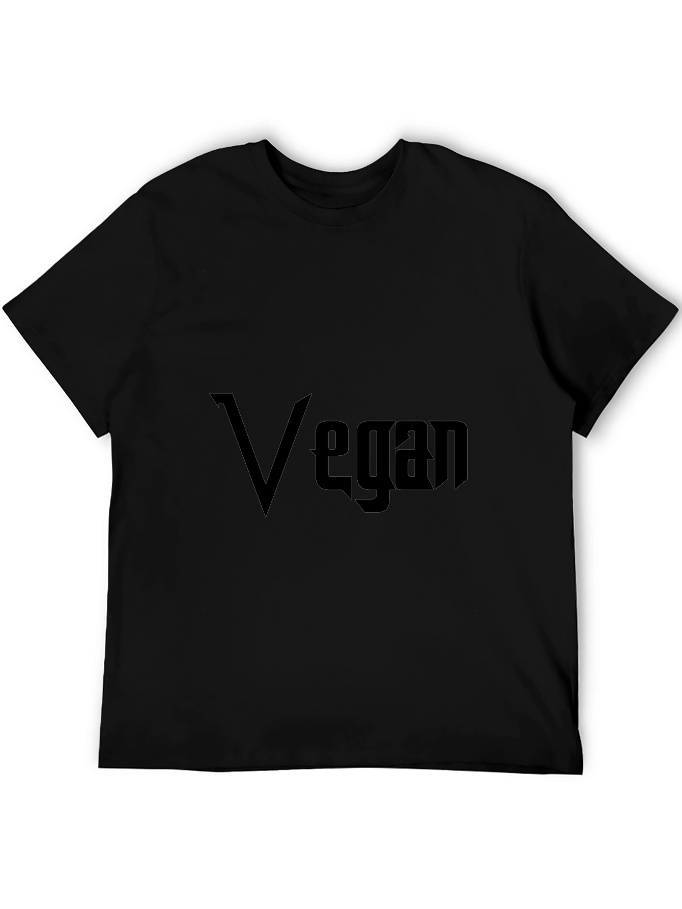 Vegan Graphic Black T-Shirt for Men