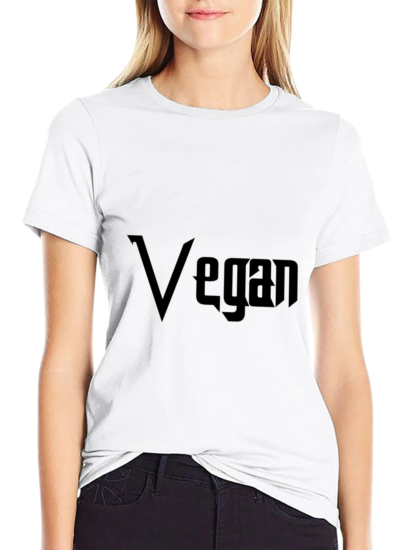 Vegan Graphic Black T-Shirt for Men