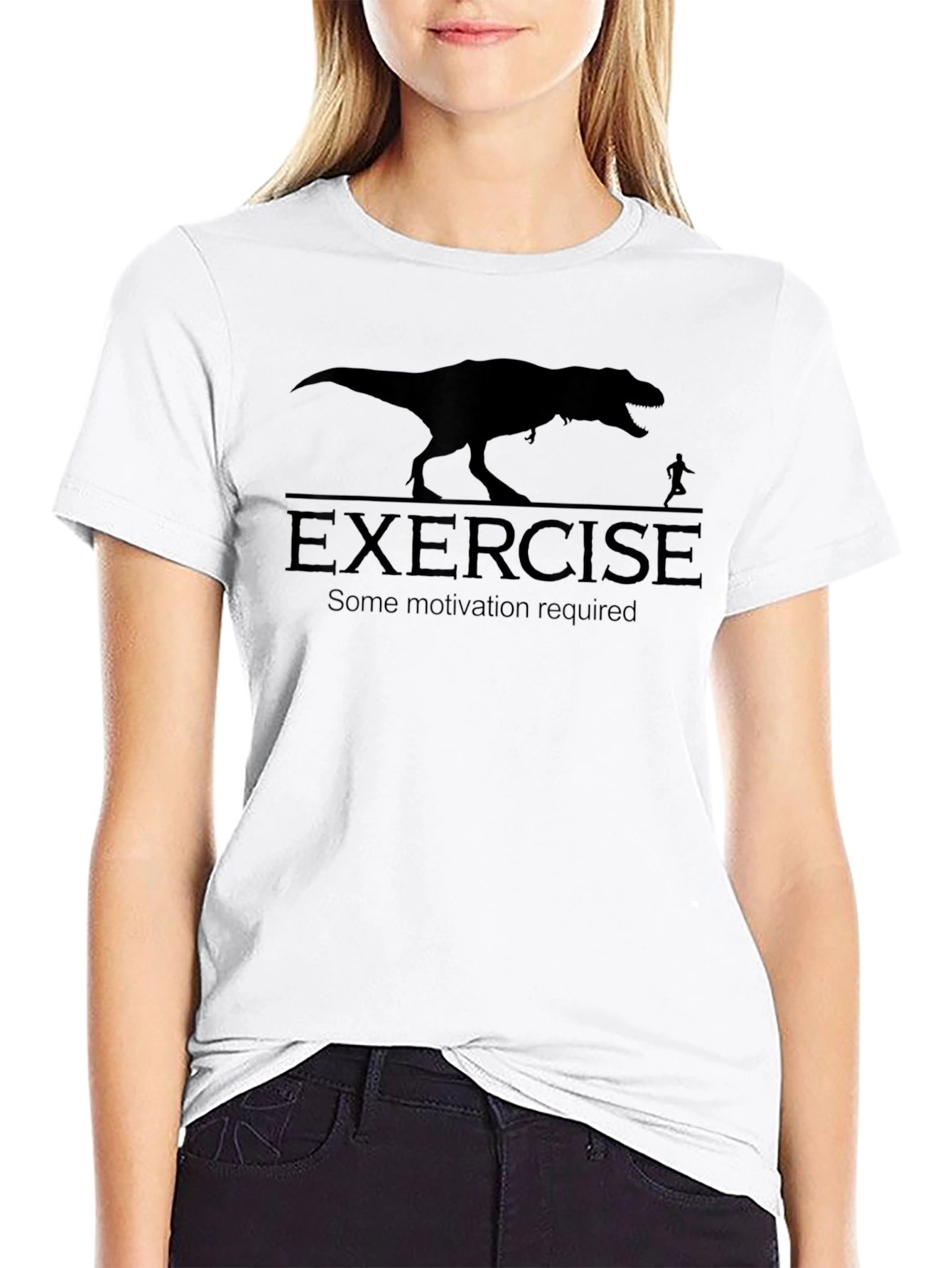Exercise T-Shirt: Dinosaur Motivation Graphic Tee