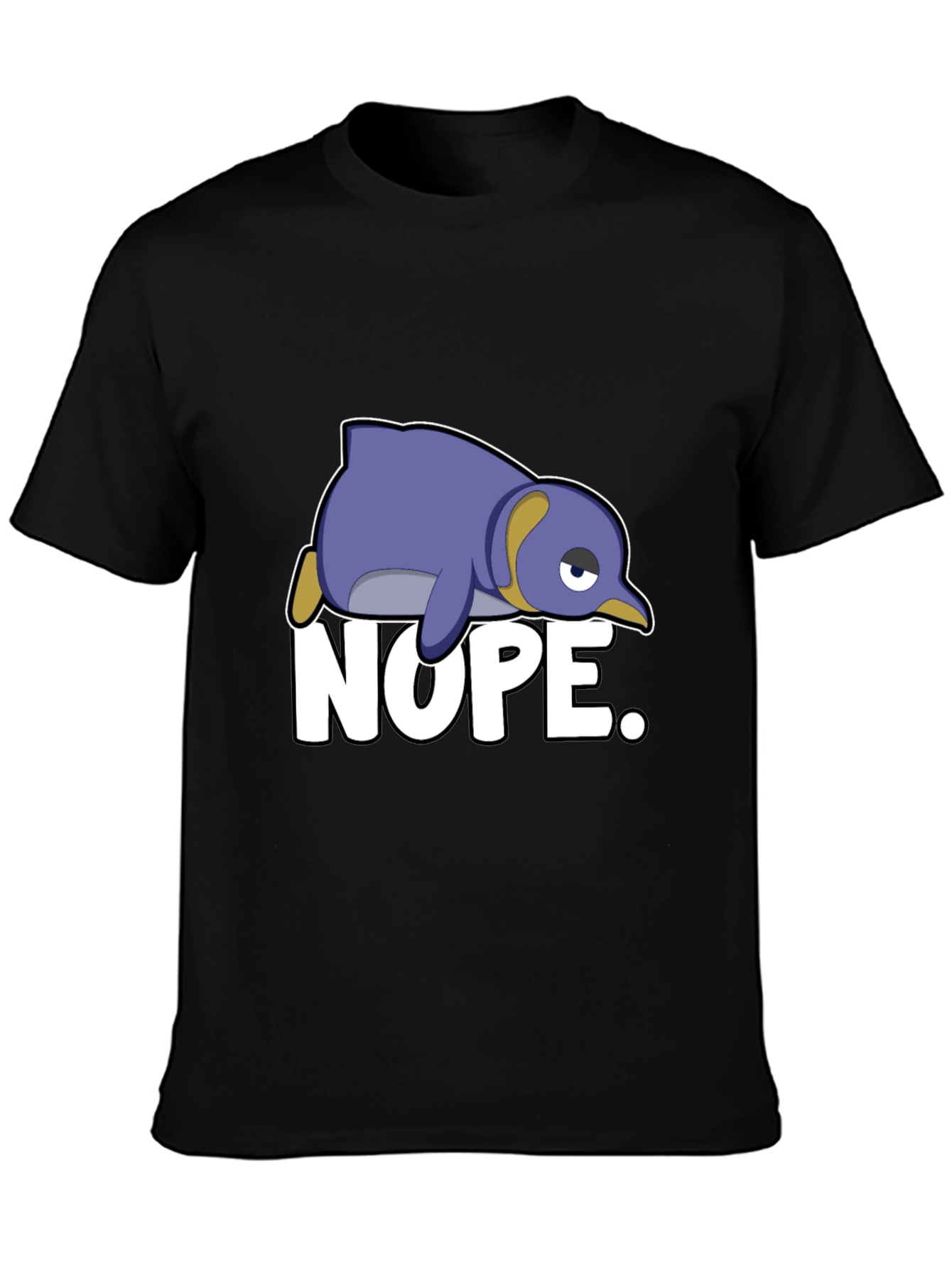 Nope Penguin T-Shirt - Funny Cartoon Graphic Tee