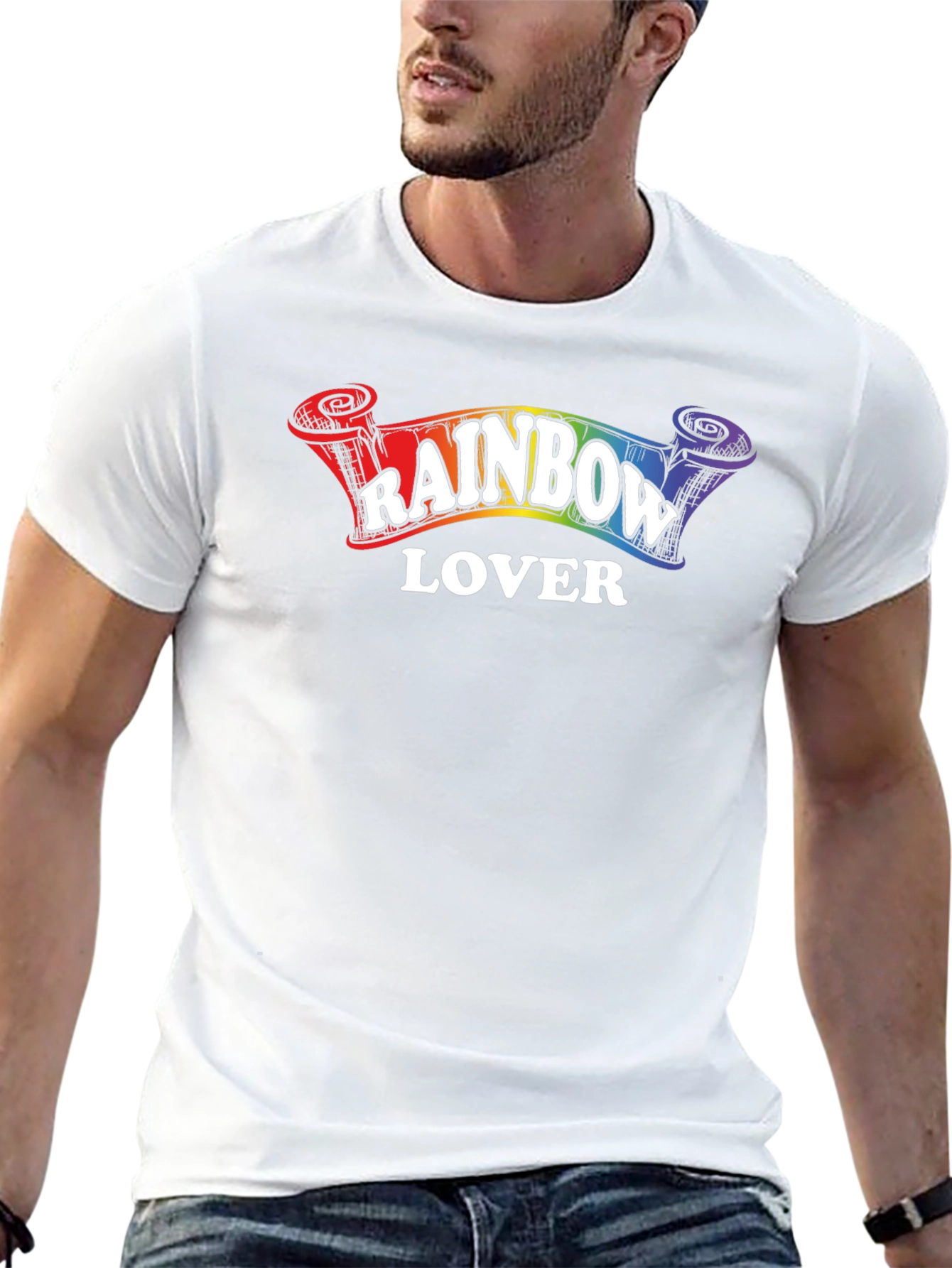 Rainbow Lover Graphic Tee - Unisex Black T-Shirt