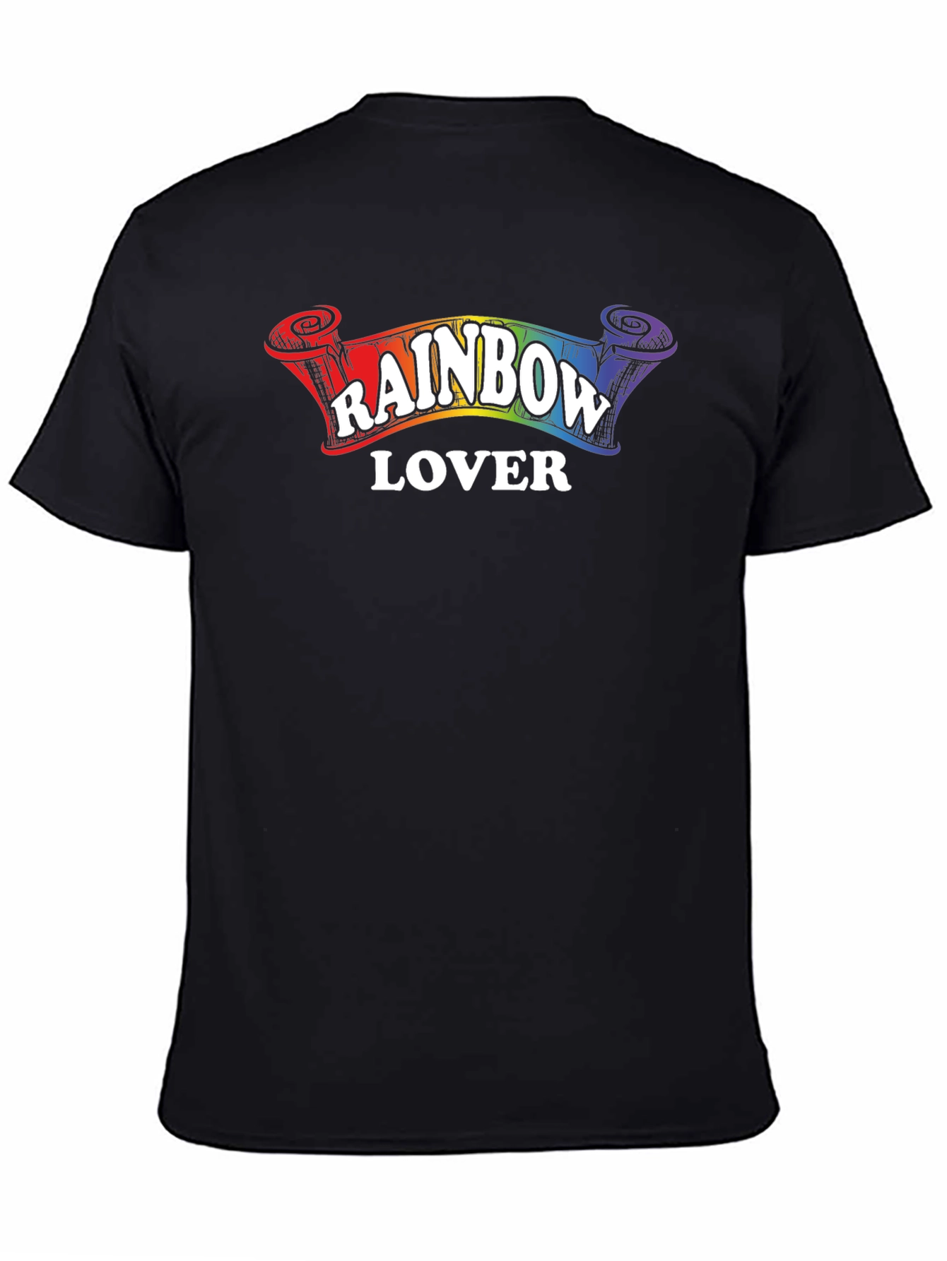 Rainbow Lover Graphic Tee - Unisex Black T-Shirt
