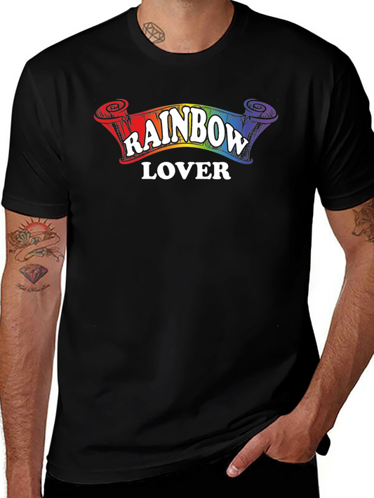 Rainbow Lover Graphic Tee - Unisex Black T-Shirt