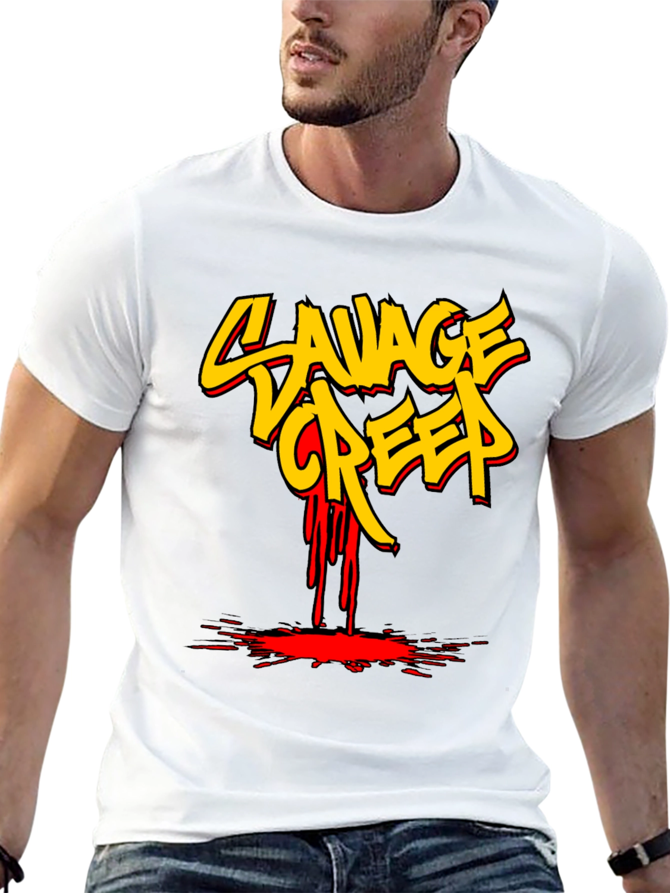 Savage Creep Graphic Tee - Bold Streetwear
