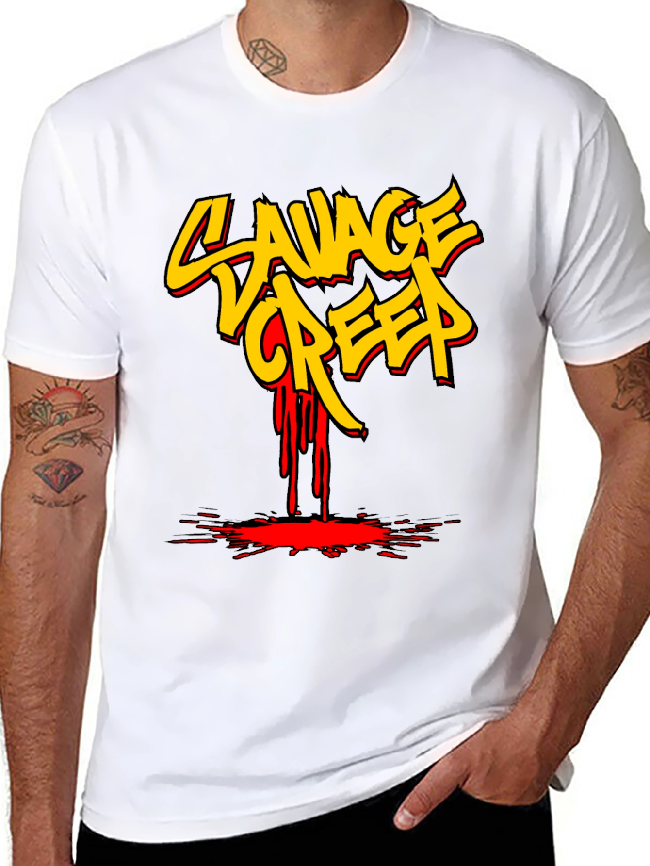 Savage Creep Graphic Tee - Bold Streetwear