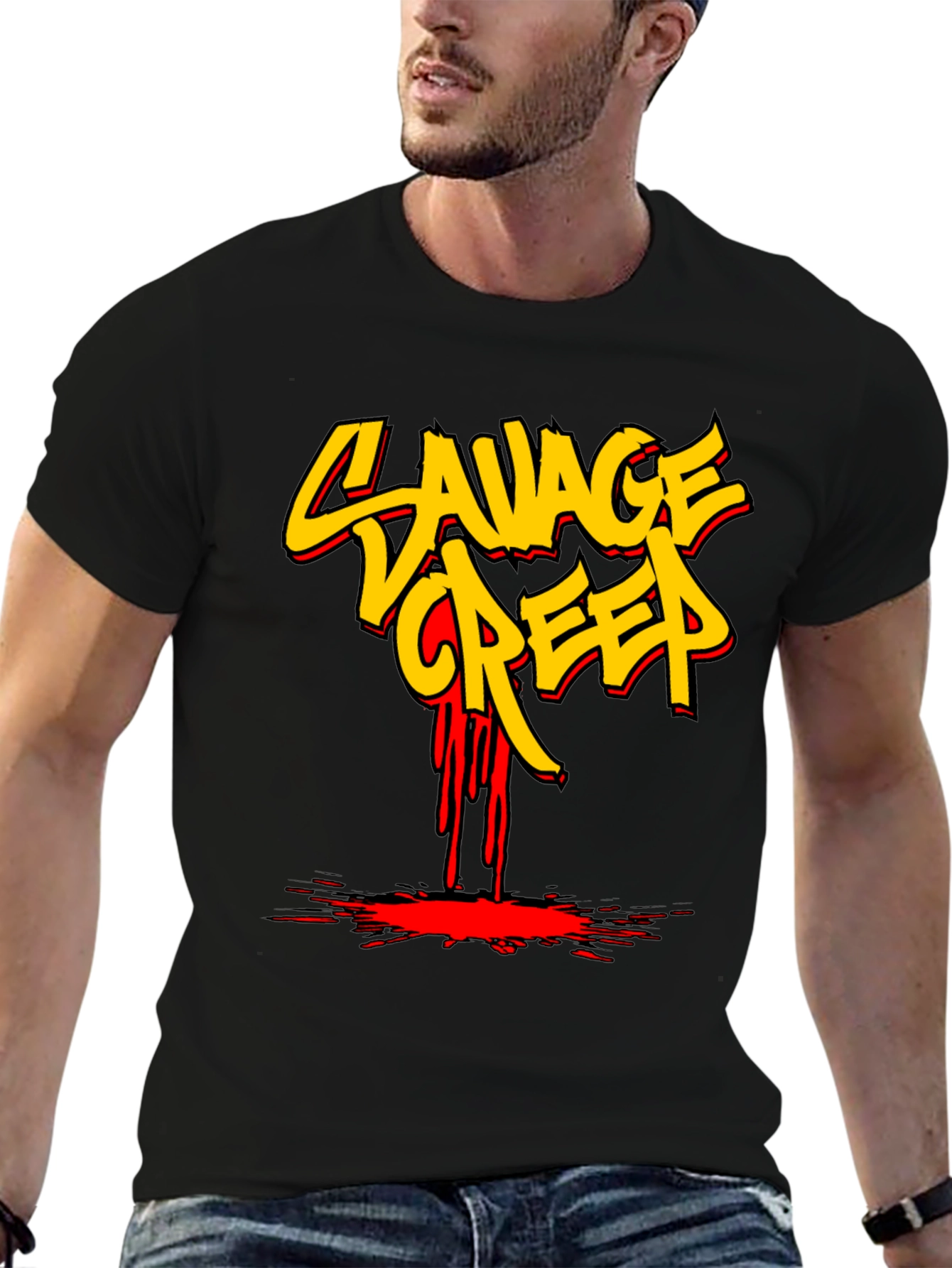 Savage Creep Graphic Tee - Bold Streetwear