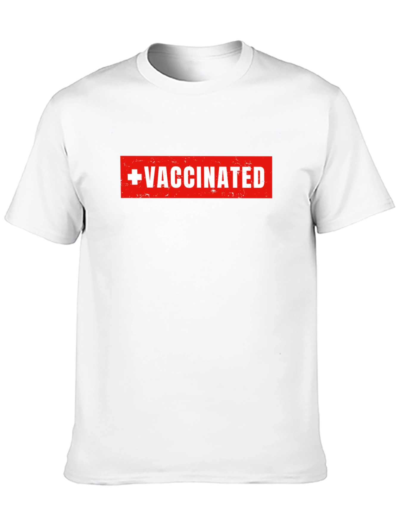 Vaccinated Graphic Tee - Black Crew Neck T-Shirt