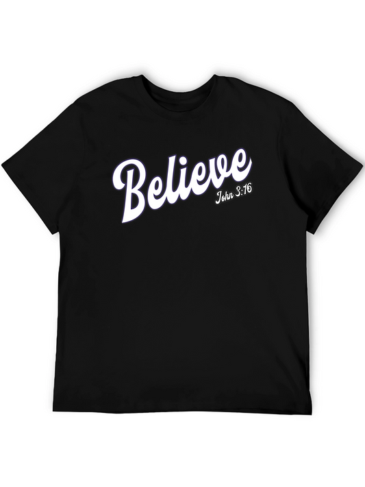Believe John 3:16 Graphic Tee - Christian T-Shirt