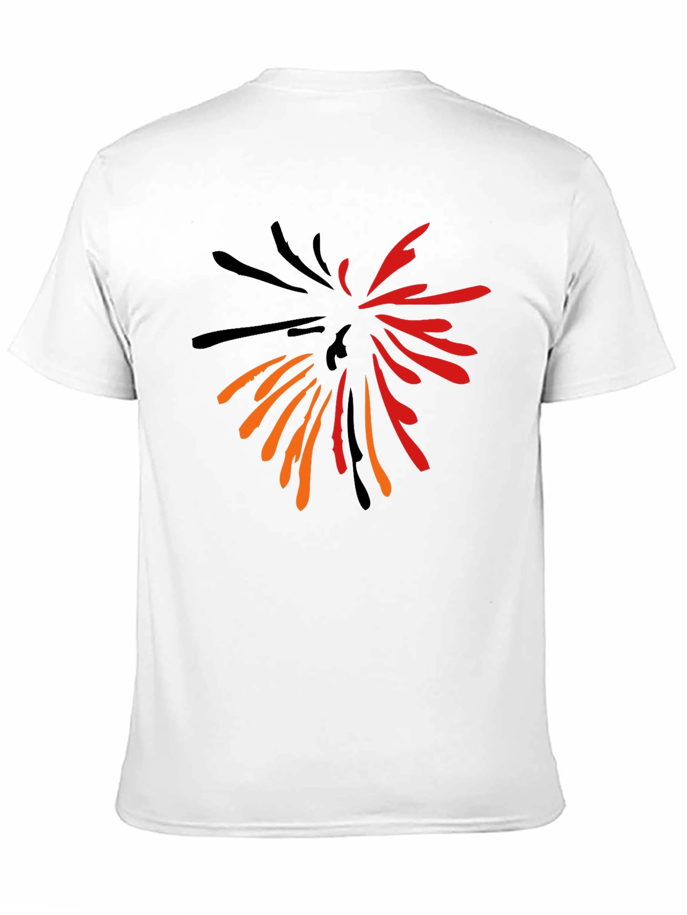 Abstract Burst Graphic Print Black T-Shirt
