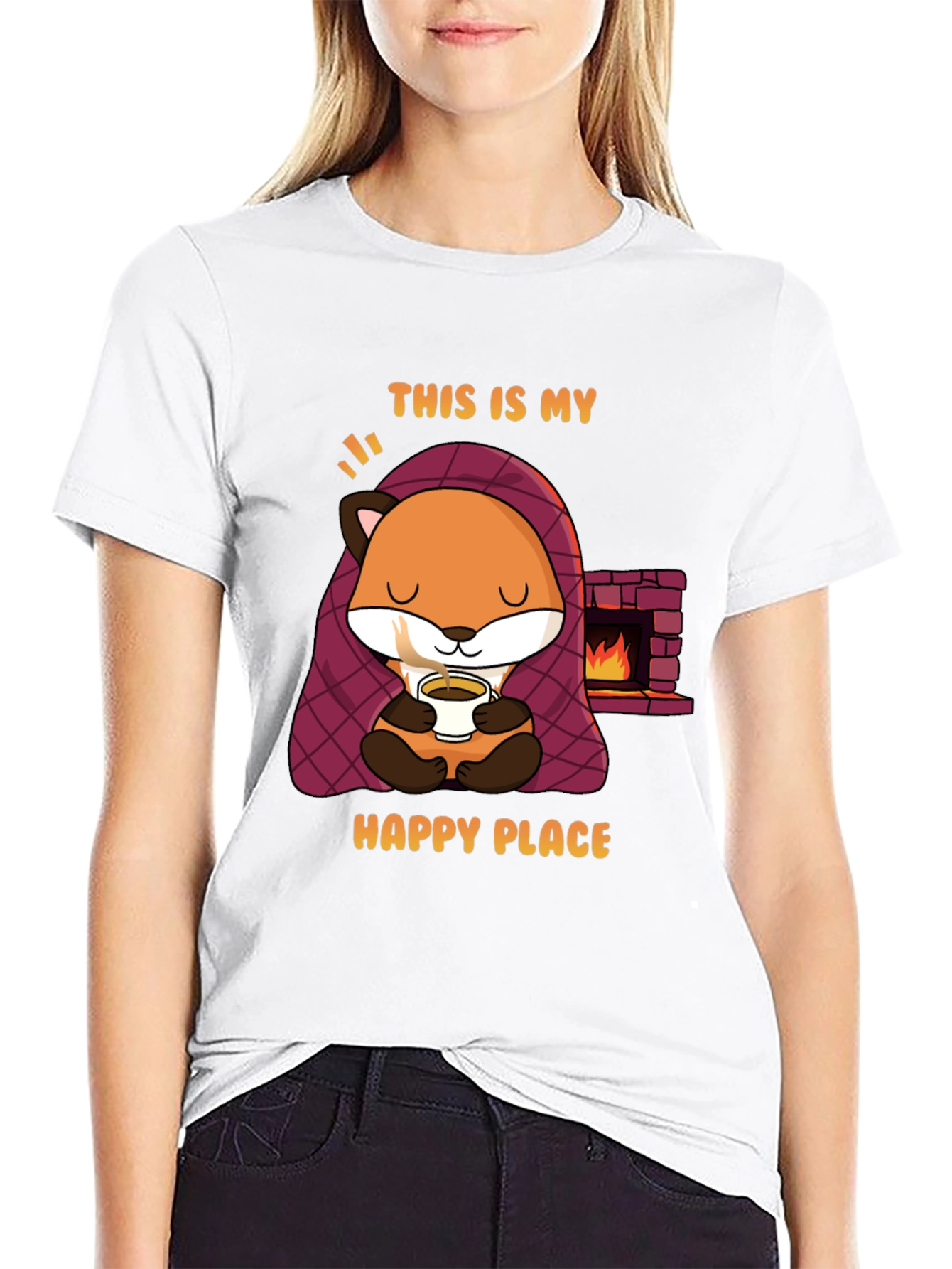 Cozy Fox T-Shirt - Happy Place Design