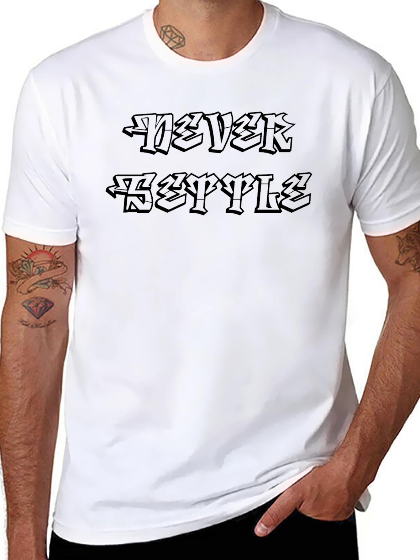 Never Settle Graphic T-Shirt - Black
