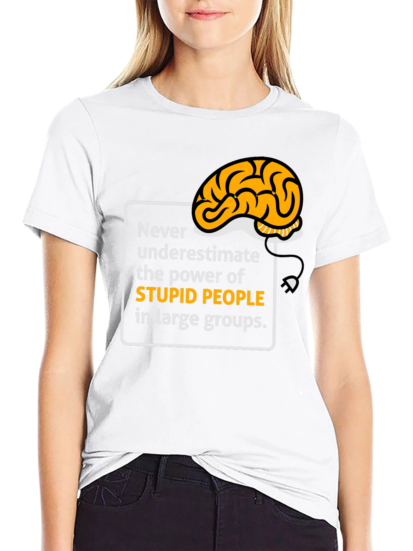 Funny Stupid People Brain T-Shirt