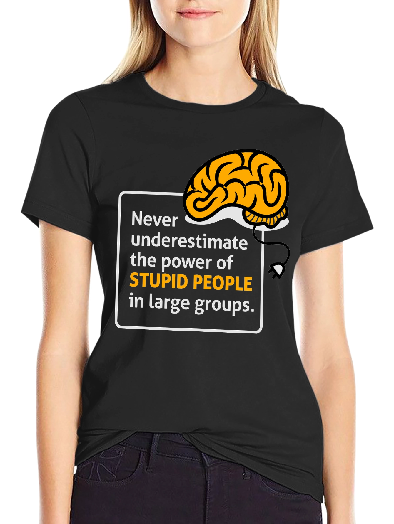 Funny Stupid People Brain T-Shirt