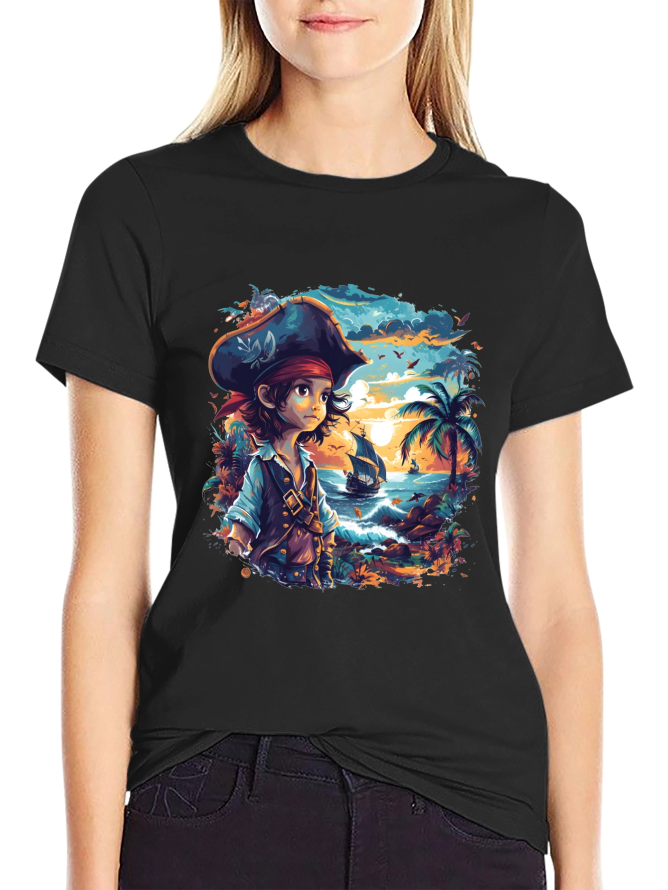 Pirate Cove Graphic Tee - Stylish Unisex Cotton T-Shirt