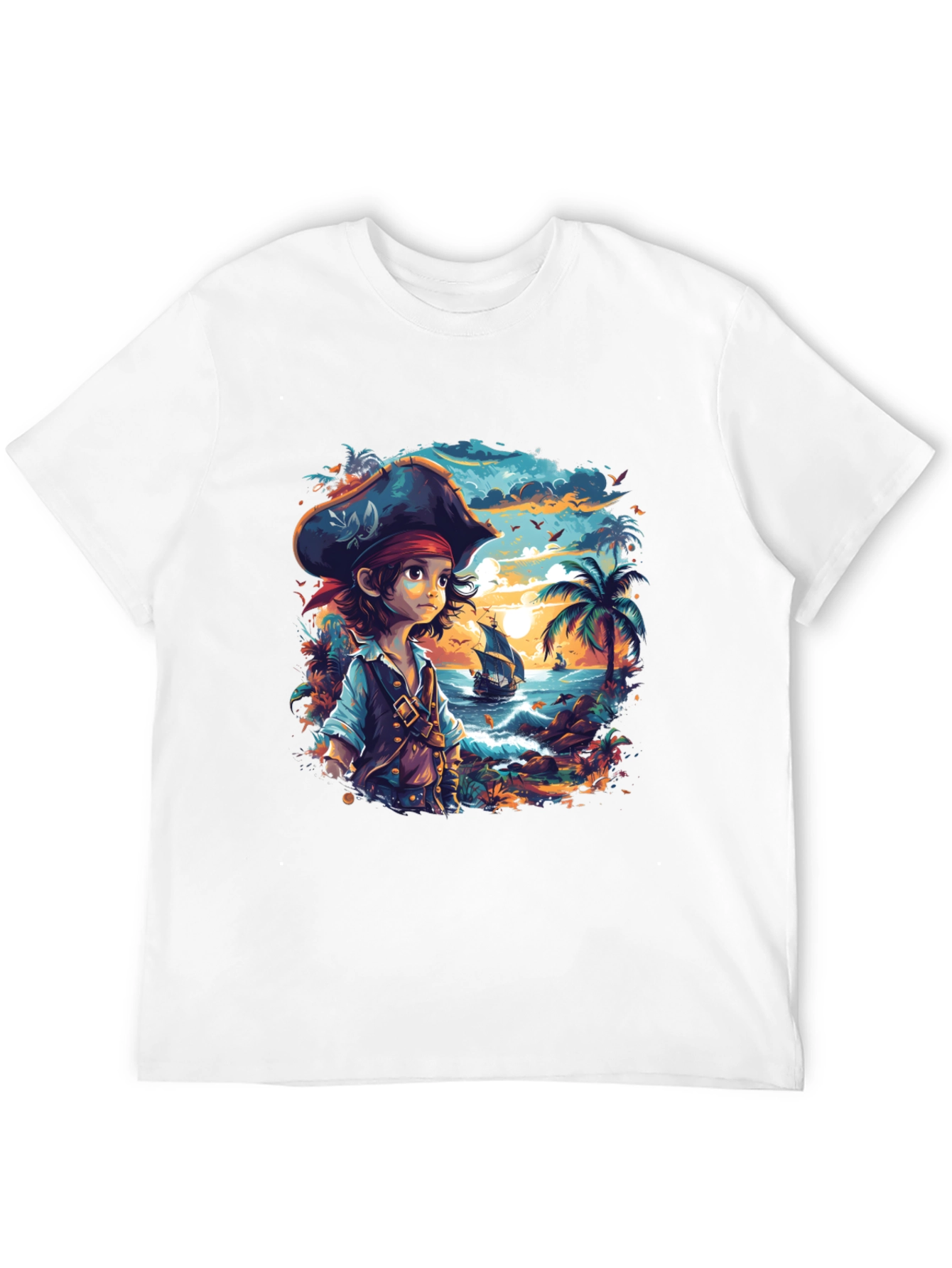 Pirate Cove Graphic Tee - Stylish Unisex Cotton T-Shirt