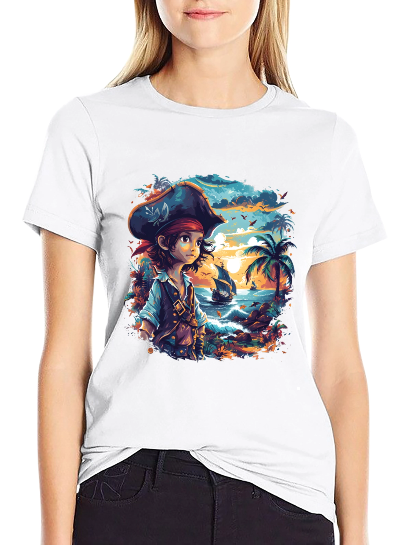 Pirate Cove Graphic Tee - Stylish Unisex Cotton T-Shirt