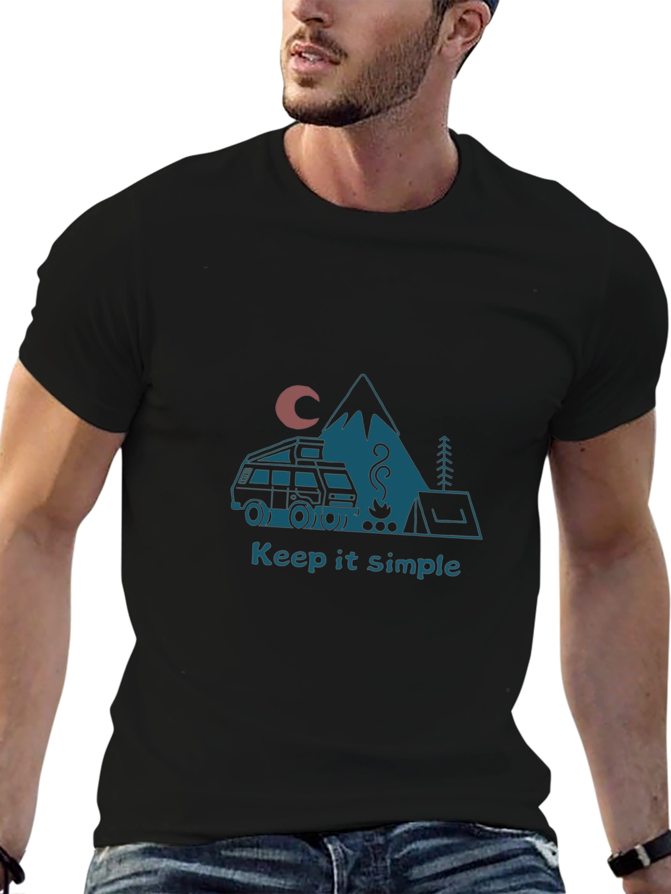Keep It Simple Camping Graphic Tee