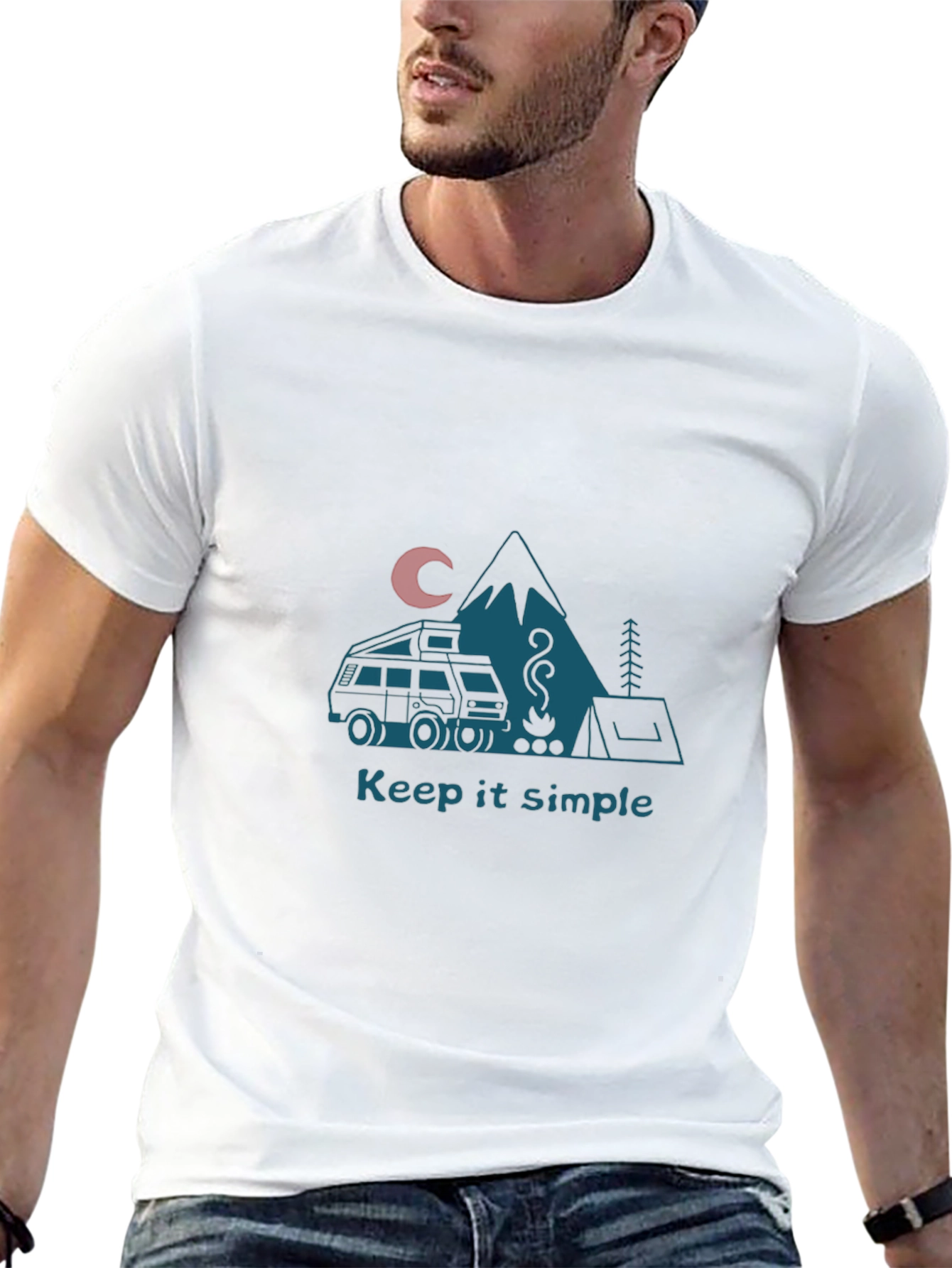 Keep It Simple Camping Graphic Tee