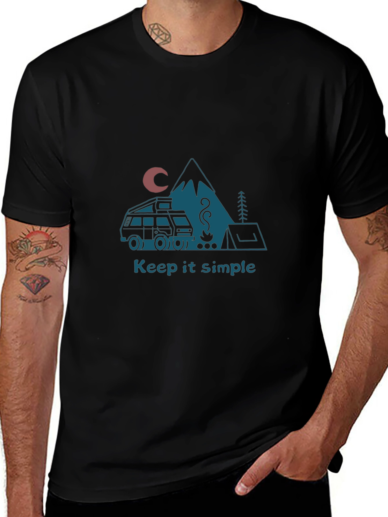 Keep It Simple Camping Graphic Tee