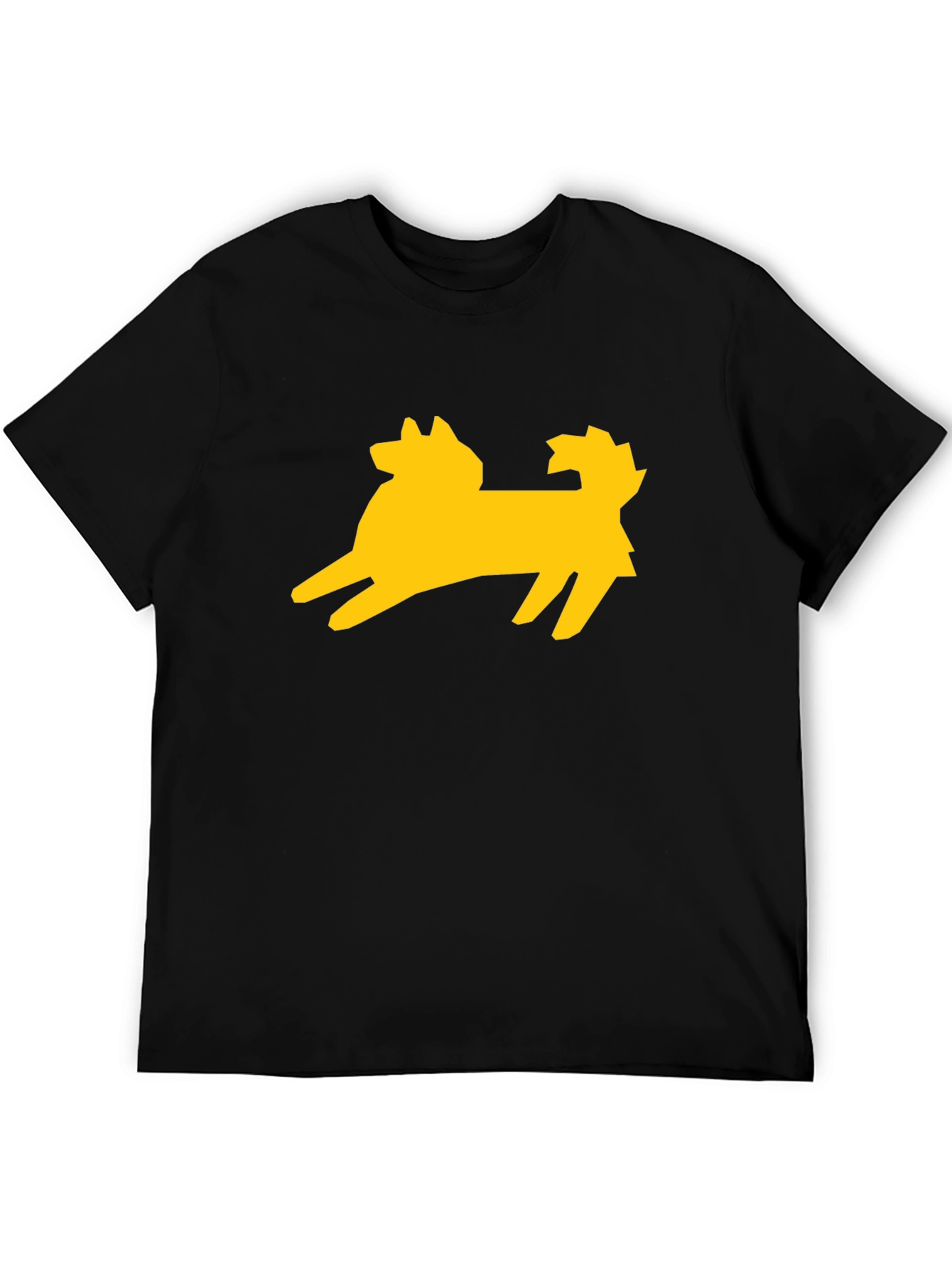 Dog Silhouette Graphic Tee - Stylish Black T-Shirt
