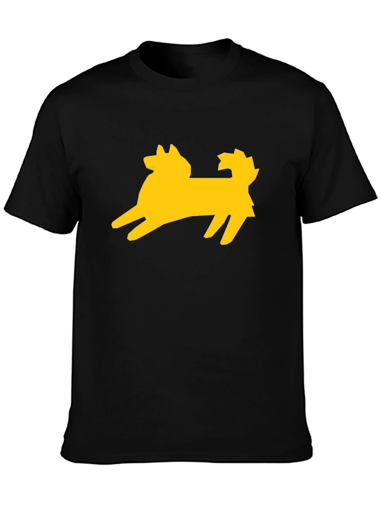 Dog Silhouette Graphic Tee - Stylish Black T-Shirt