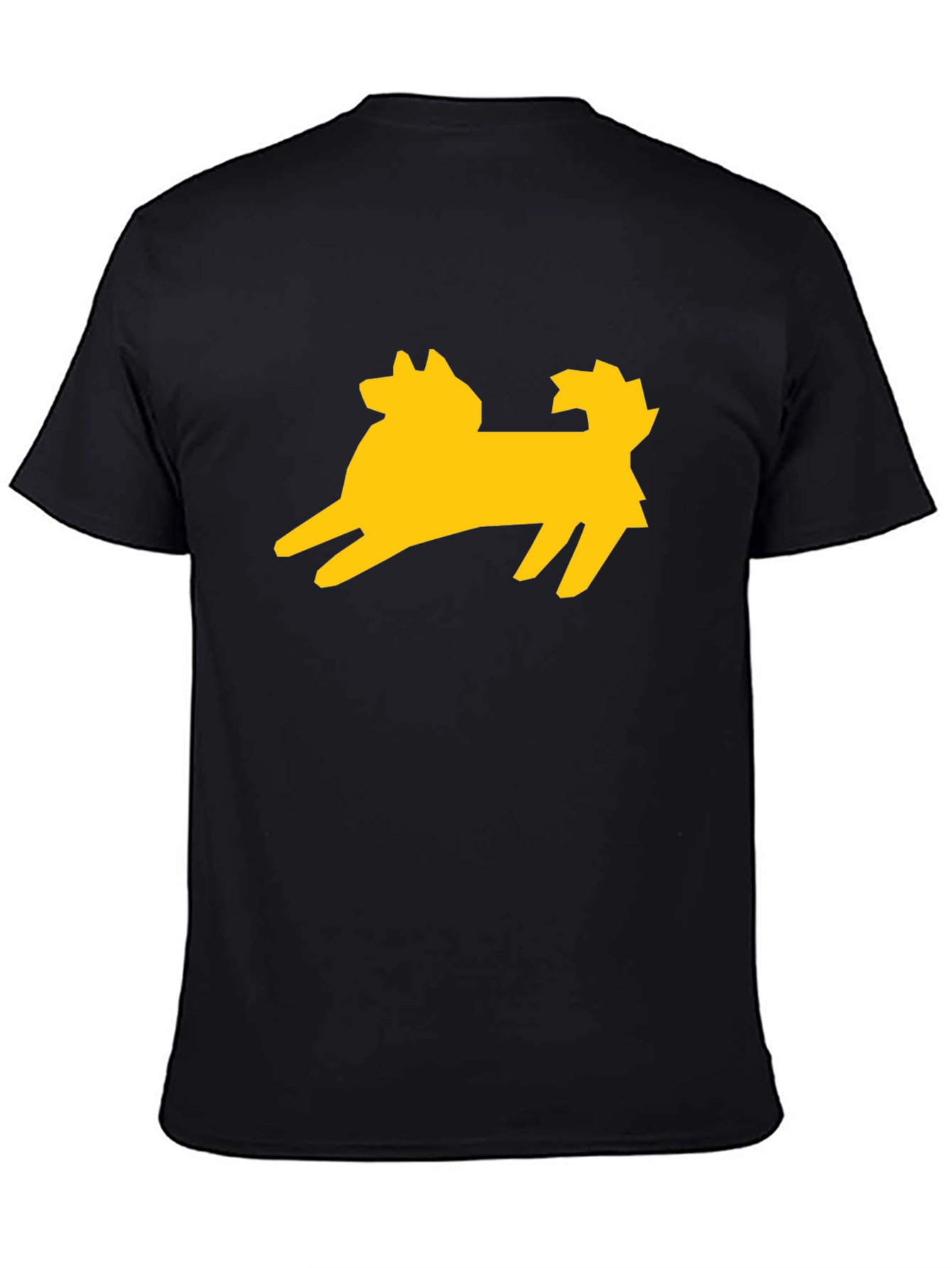 Dog Silhouette Graphic Tee - Stylish Black T-Shirt