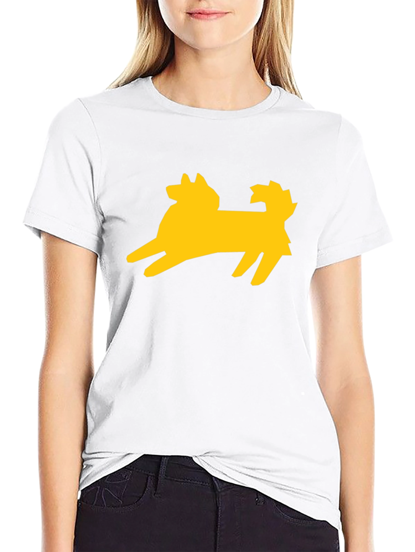 Dog Silhouette Graphic Tee - Stylish Black T-Shirt
