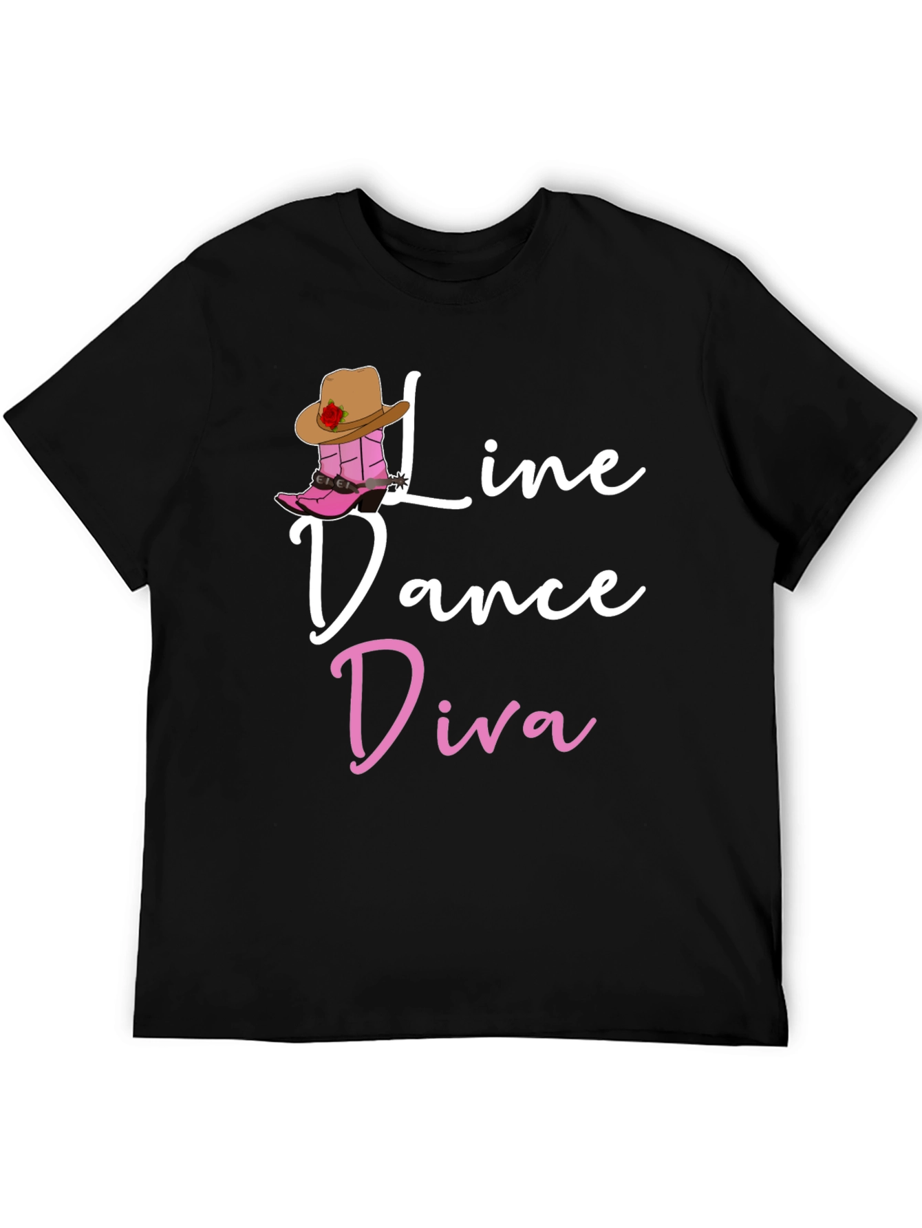 Line Dance Diva Black Graphic Tee