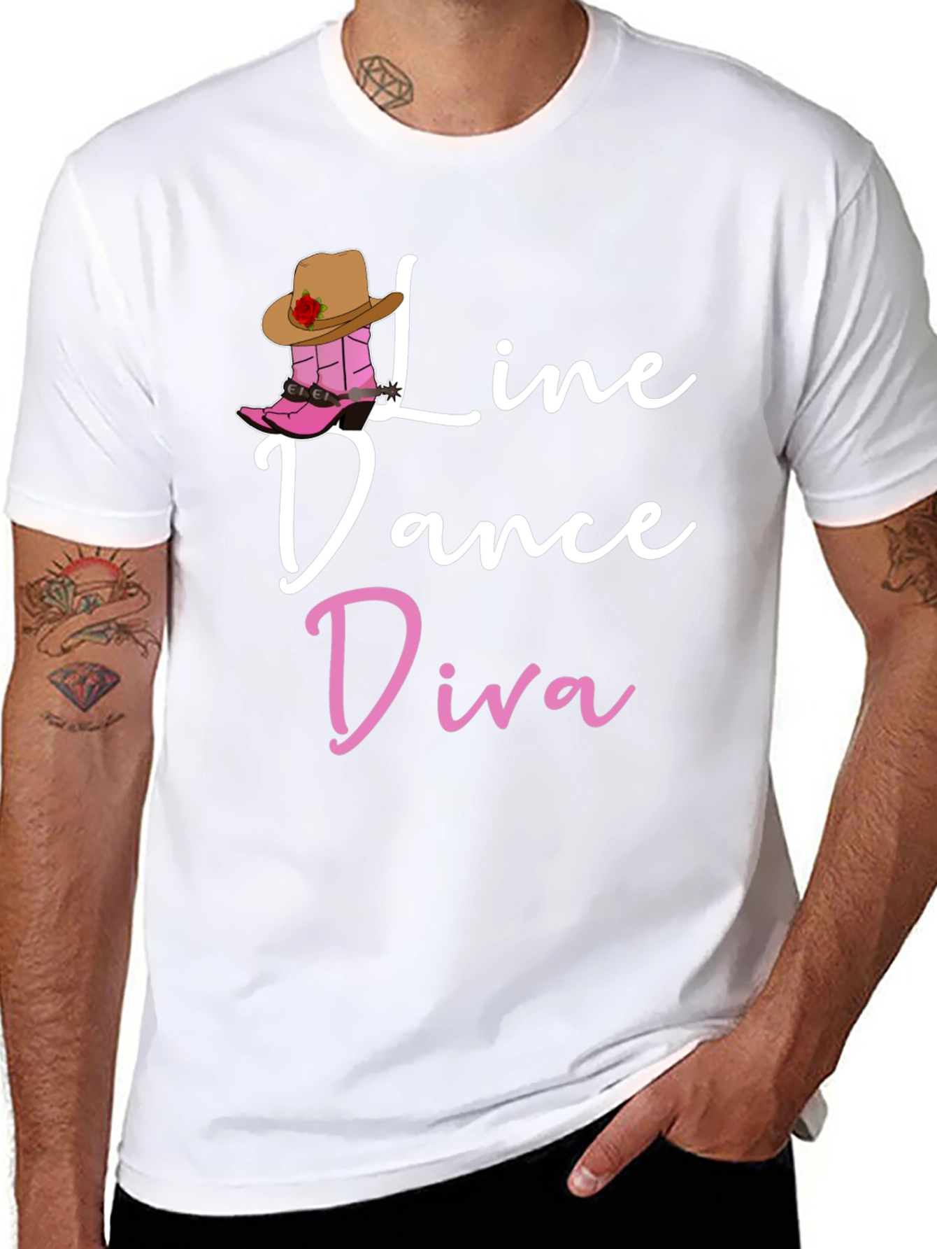 Line Dance Diva Black Graphic Tee