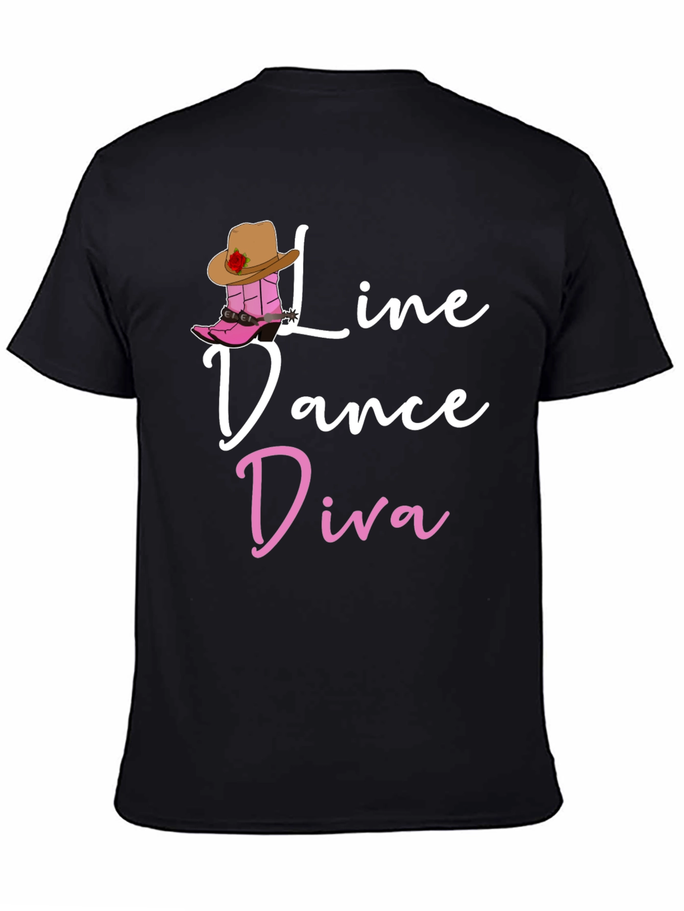 Line Dance Diva Black Graphic Tee