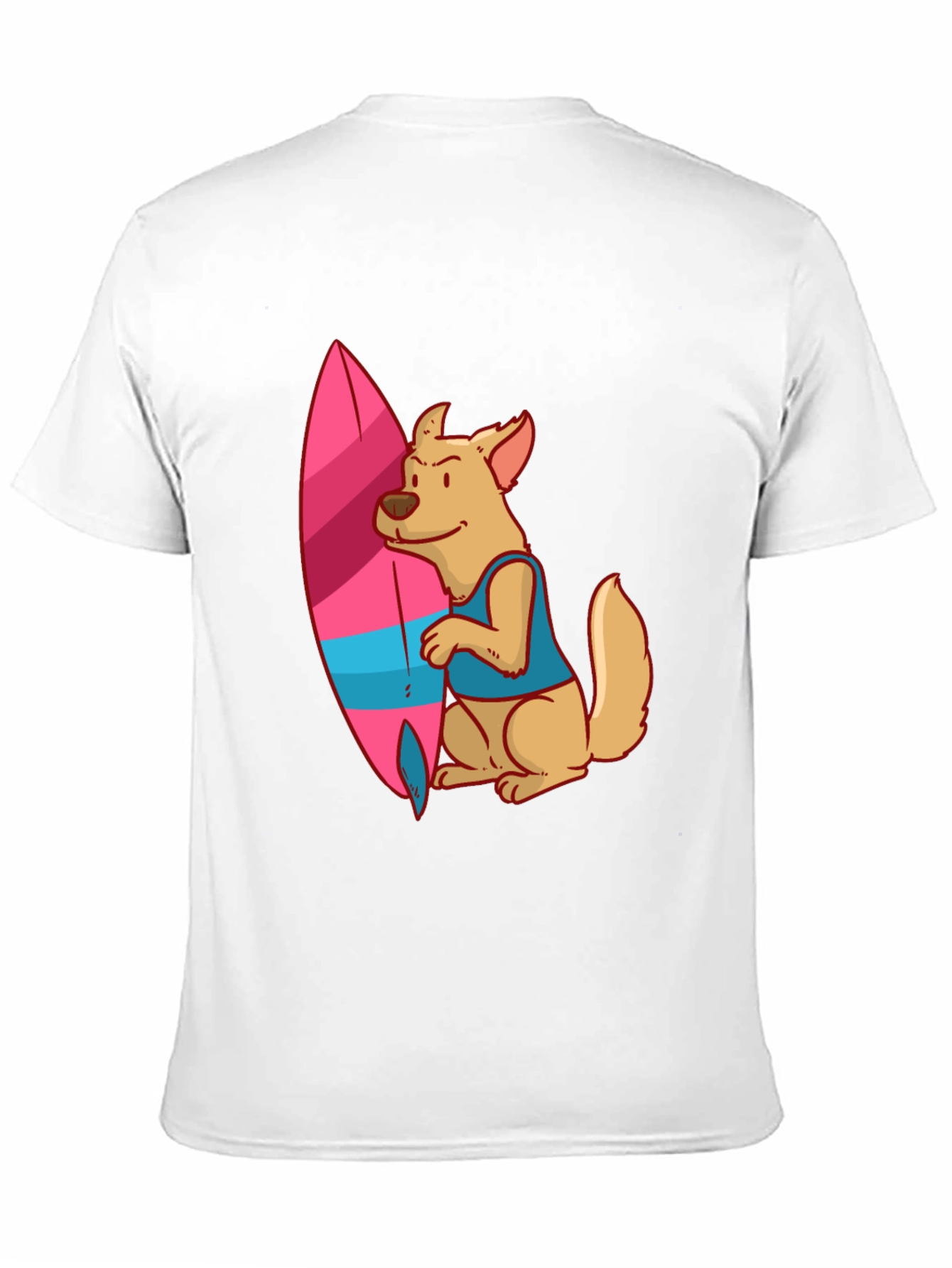 Dog Surfer Graphic Tee - Casual Black T-Shirt