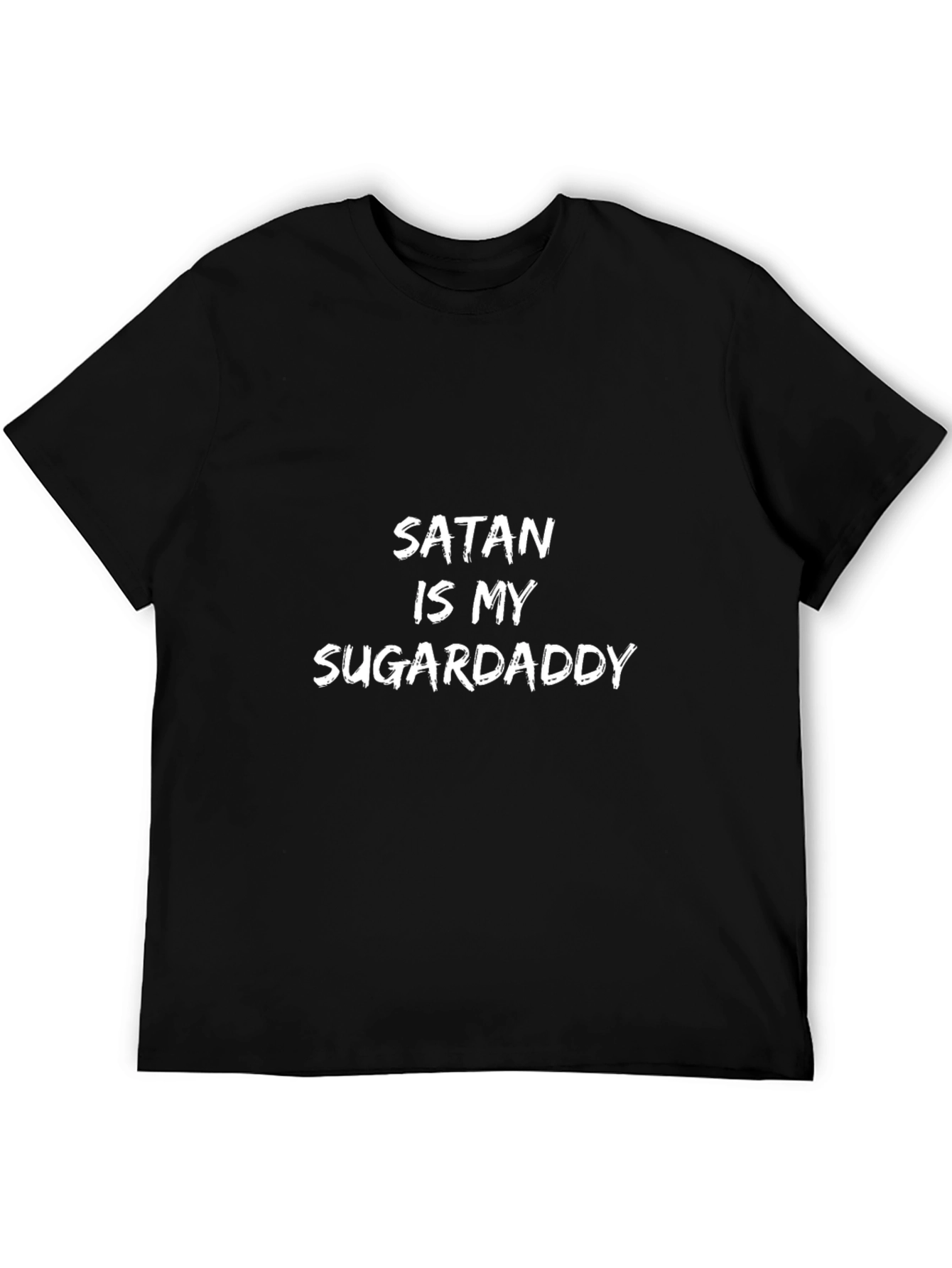 Satan is my Sugar Daddy Graphic Tee - Black