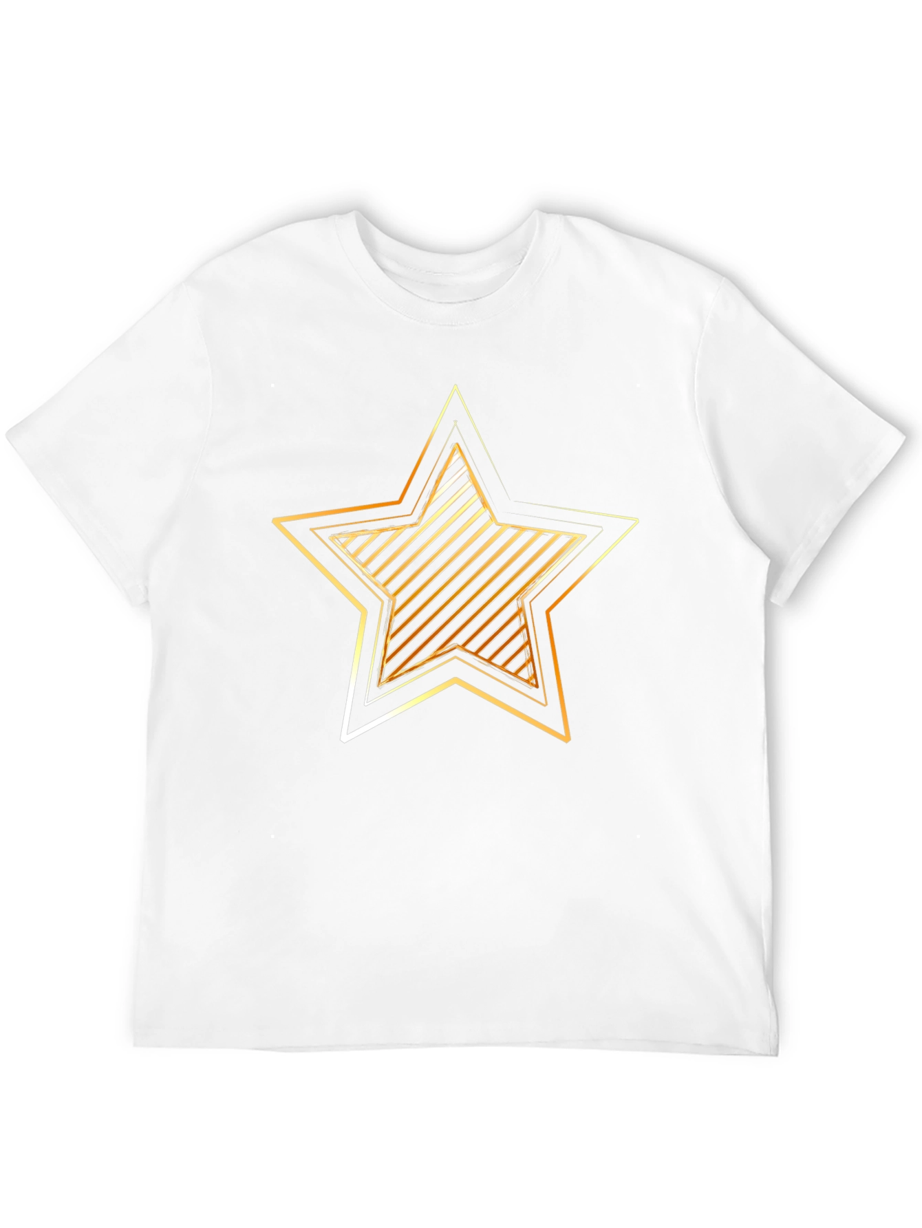 Gold Star Graphic Black T-Shirt