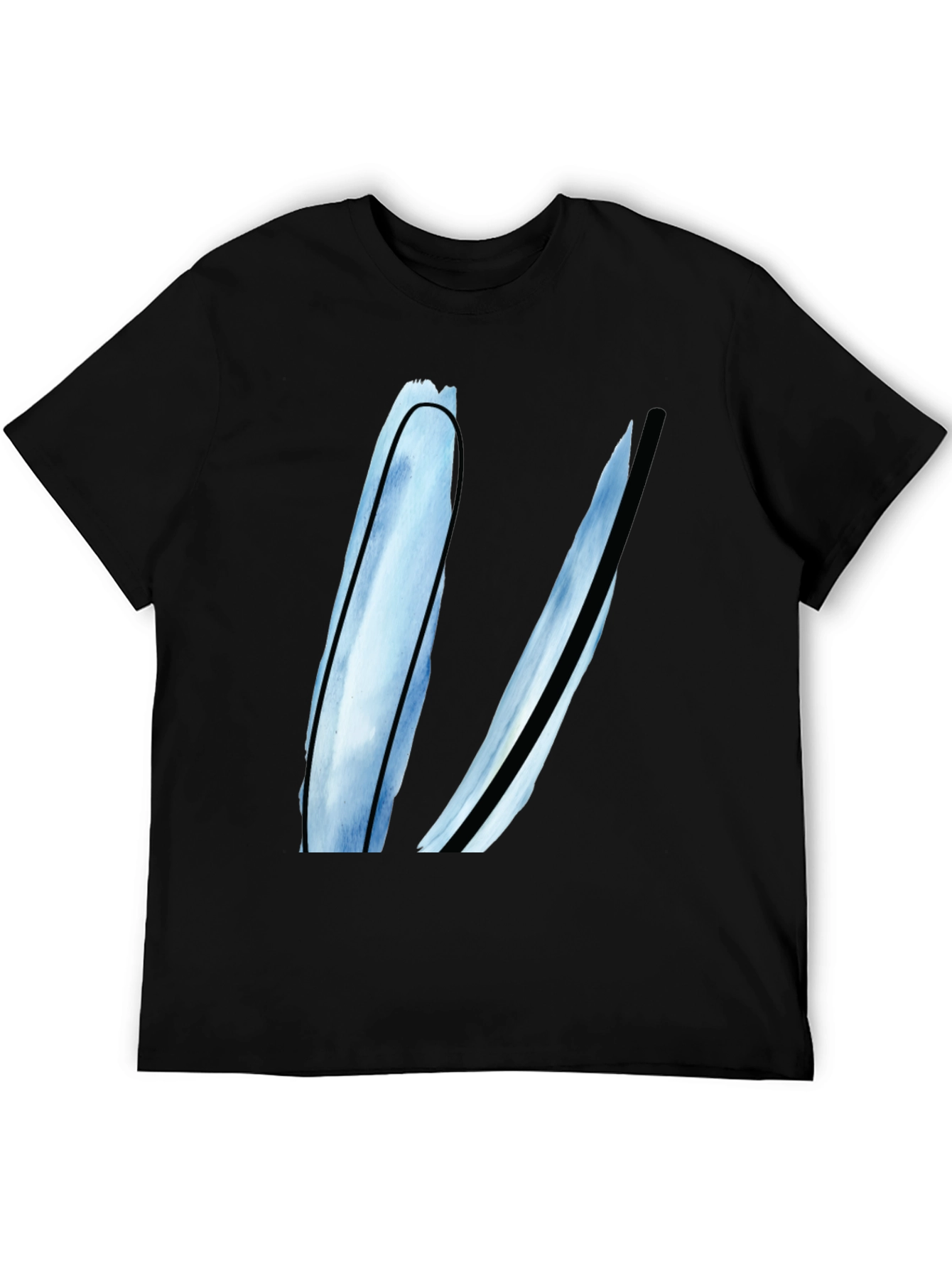 Modern Abstract Art Black T-Shirt