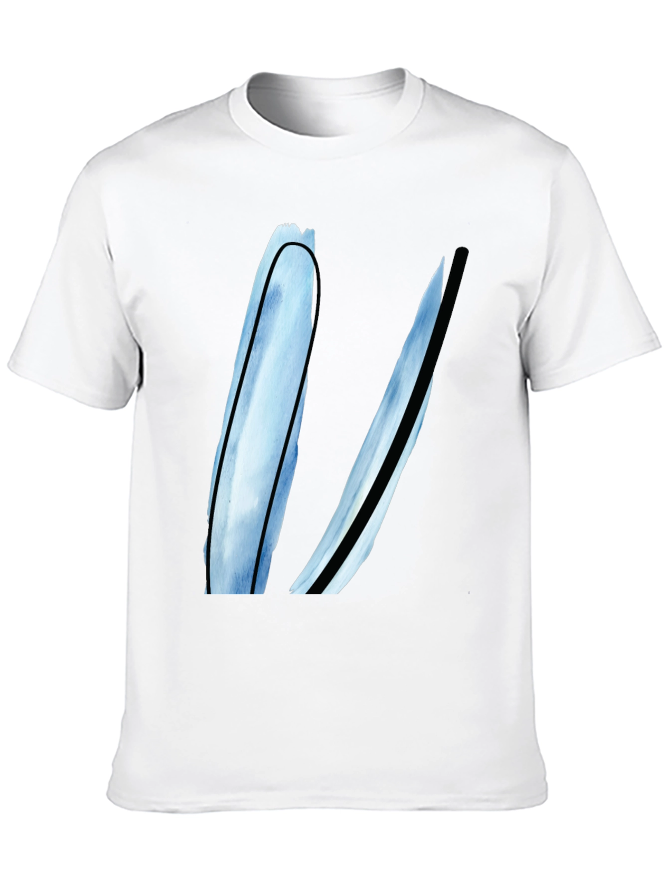 Modern Abstract Art Black T-Shirt