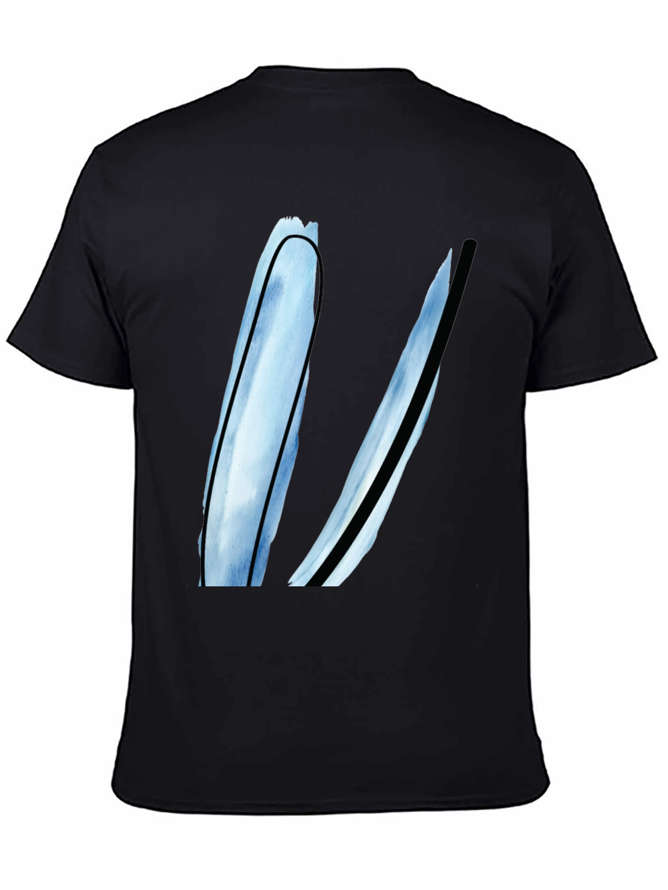 Modern Abstract Art Black T-Shirt