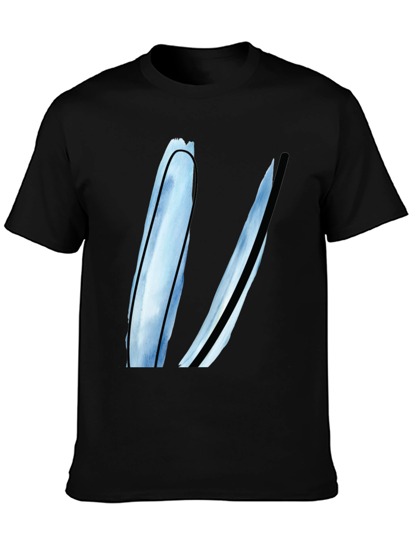 Modern Abstract Art Black T-Shirt