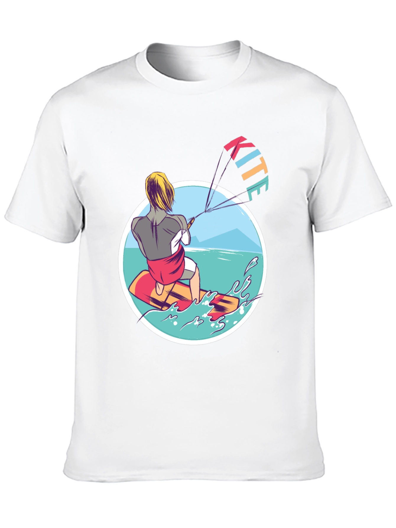Kite Surfing T-Shirt - Black Graphic Tee