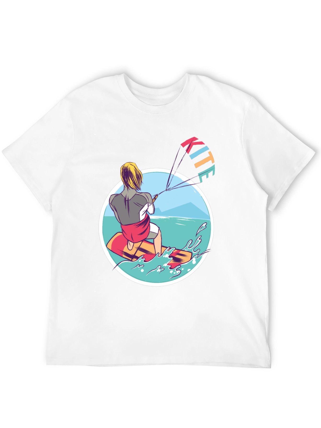Kite Surfing T-Shirt - Black Graphic Tee