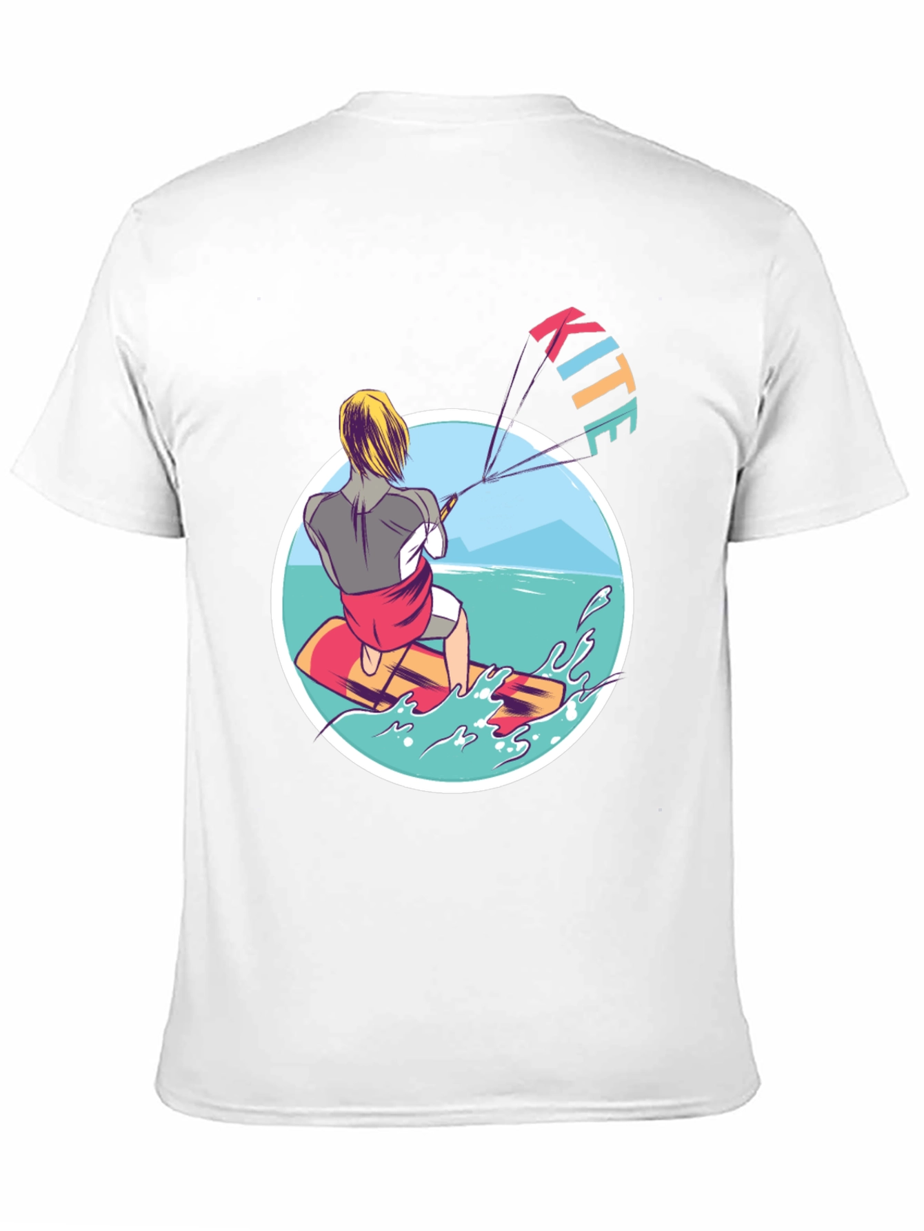 Kite Surfing T-Shirt - Black Graphic Tee
