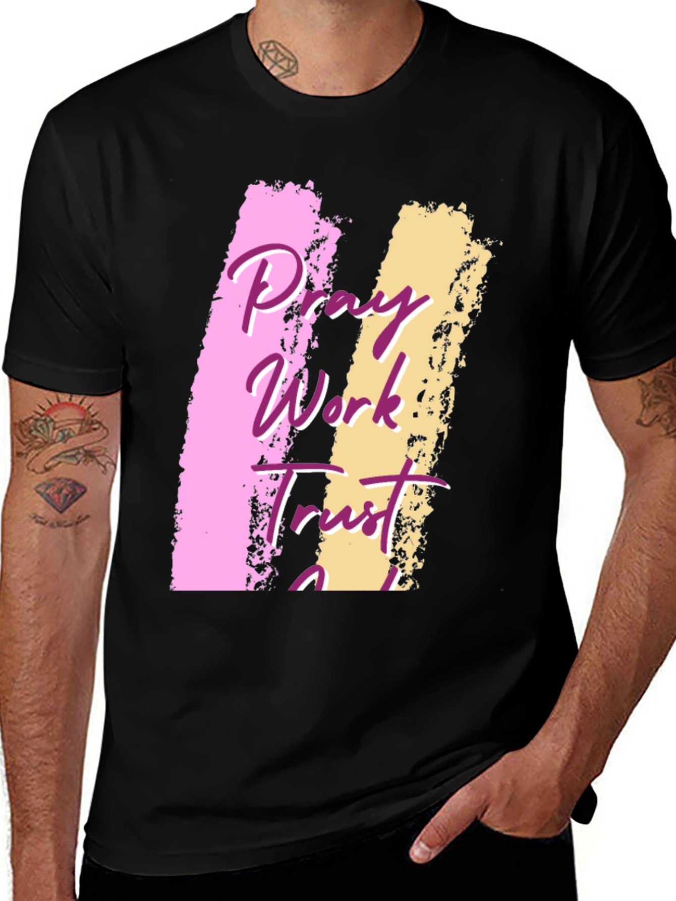 Pray Work Trust T-Shirt Black
