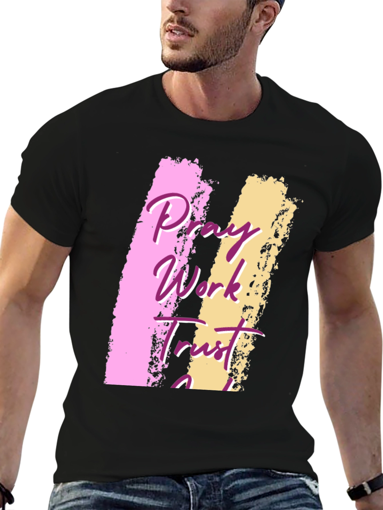 Pray Work Trust T-Shirt Black