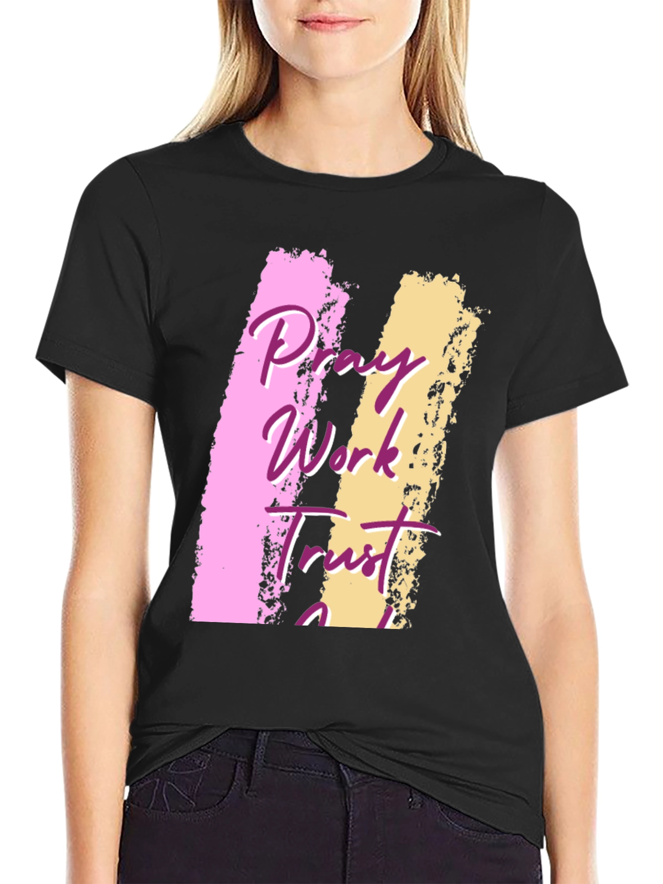 Pray Work Trust T-Shirt Black