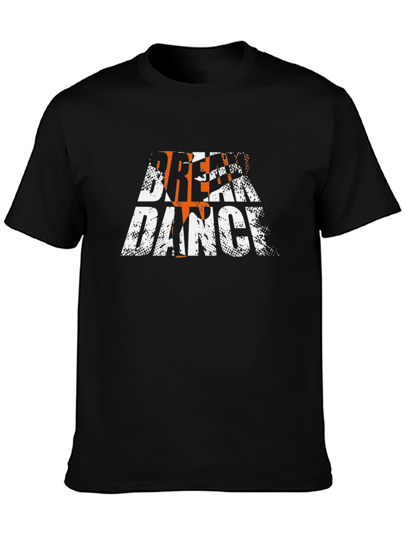 Break Dance Graphic Tee - Black Cotton T-Shirt