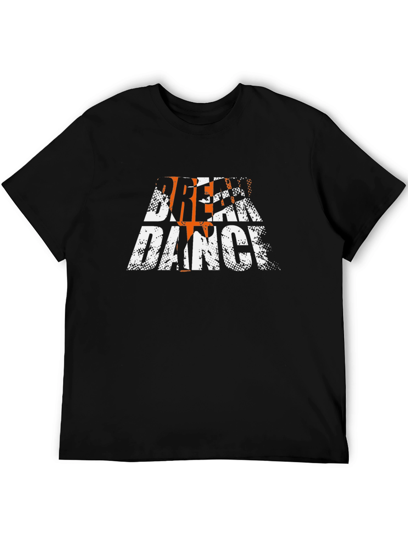 Break Dance Graphic Tee - Black Cotton T-Shirt