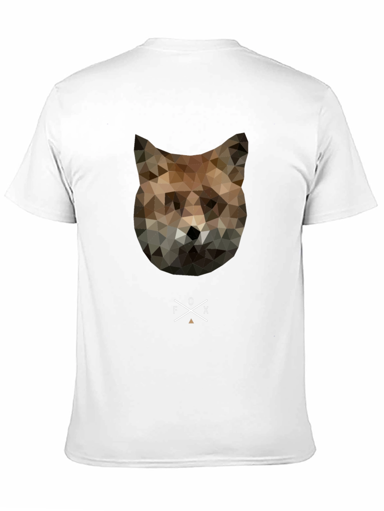 Geometric Fox Graphic Tee - Stylish Mens Black T-Shirt