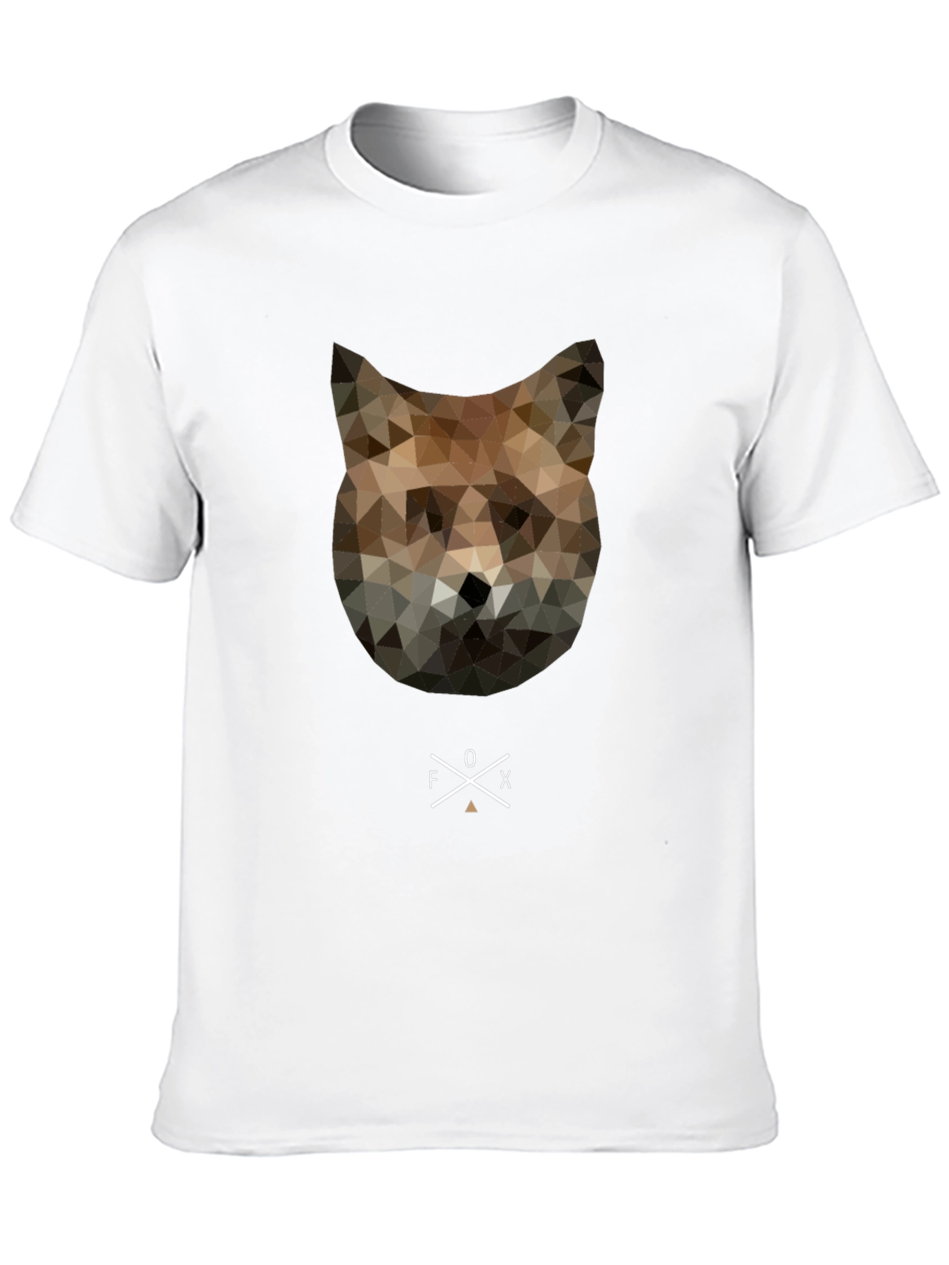 Geometric Fox Graphic Tee - Stylish Mens Black T-Shirt
