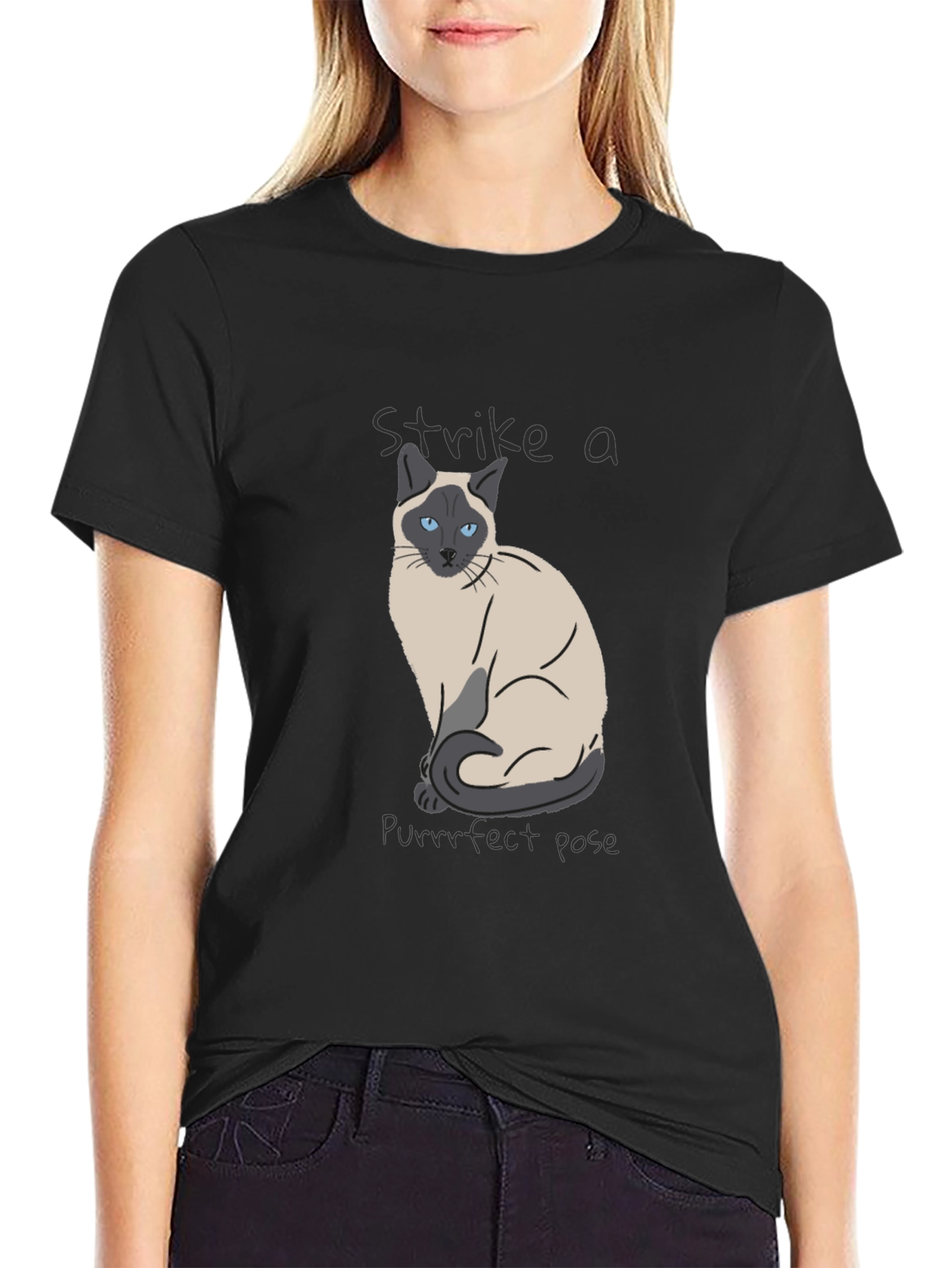 Siamese Cat Purrrfect Pose T-Shirt